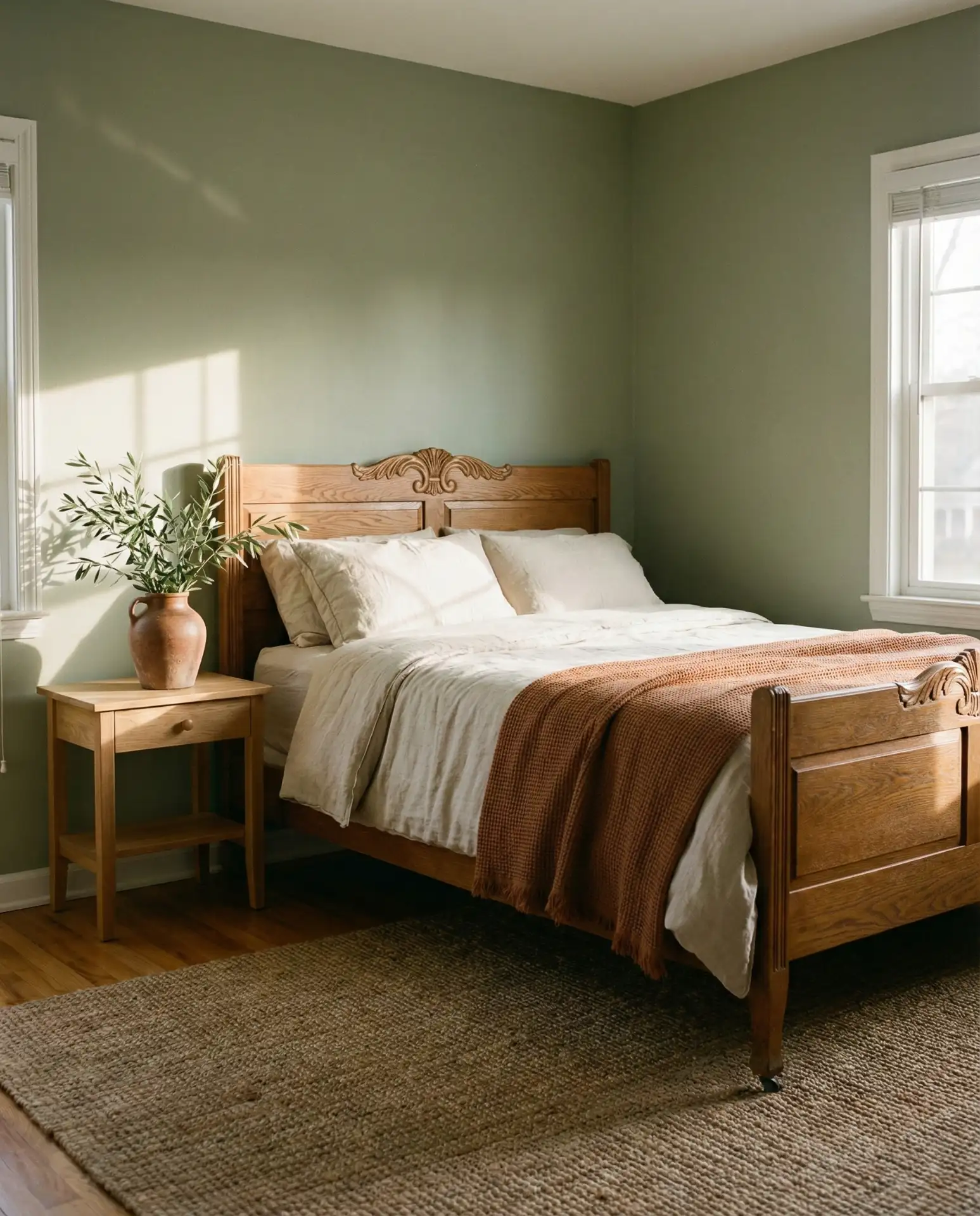 Earthy Tones with Vintage Wood Furniture 2