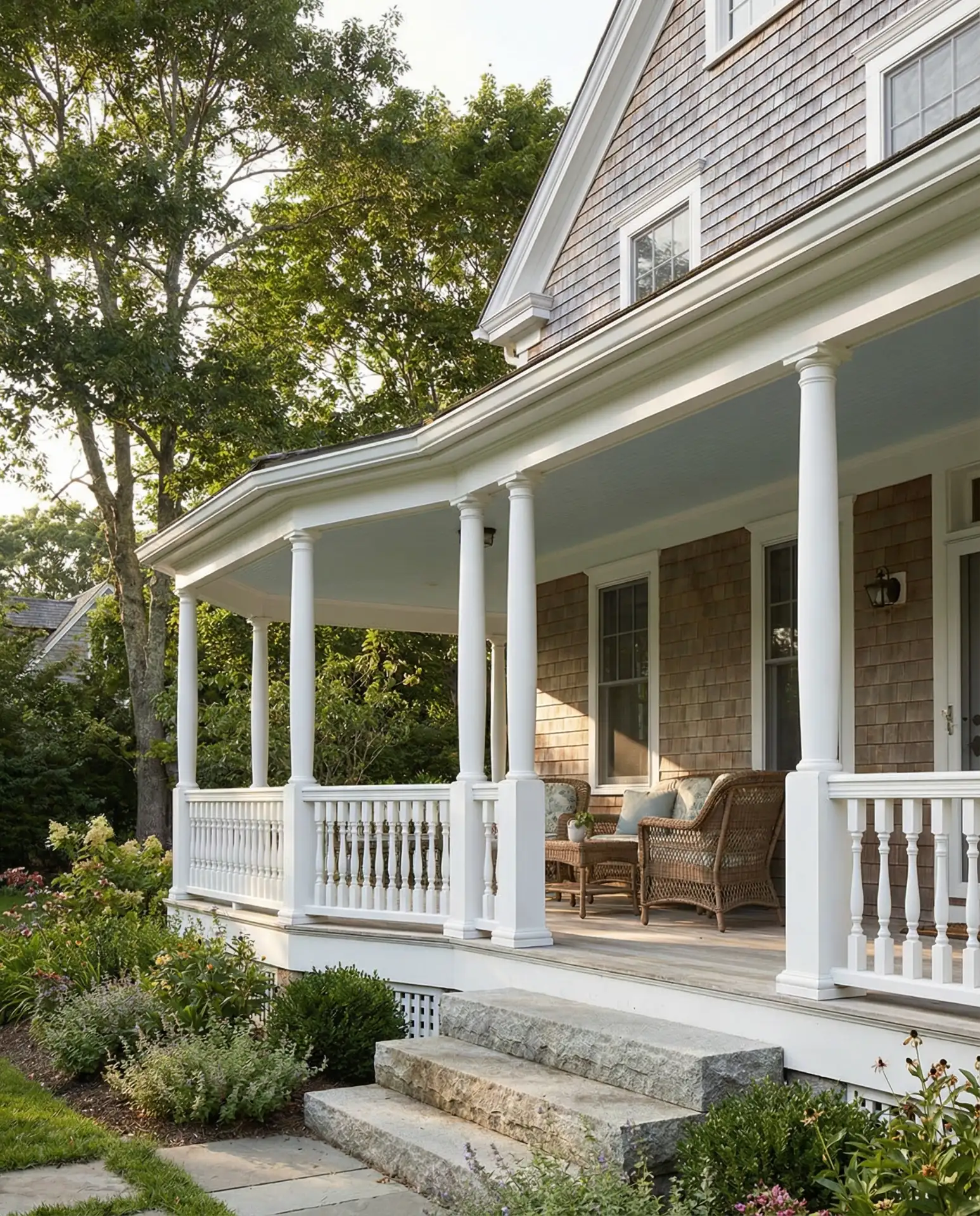 Expanded Front Porch with Column Details 2