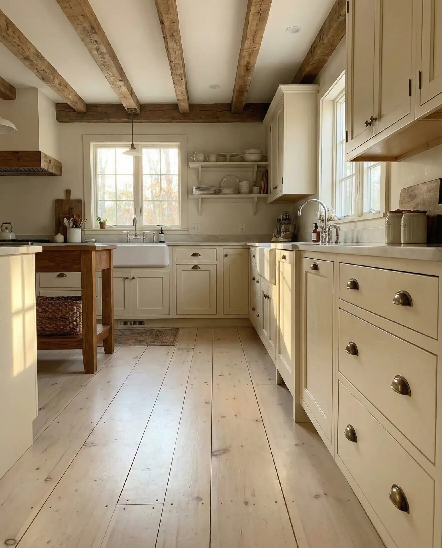 Farmhouse-Chic Whitewashed Pine 1