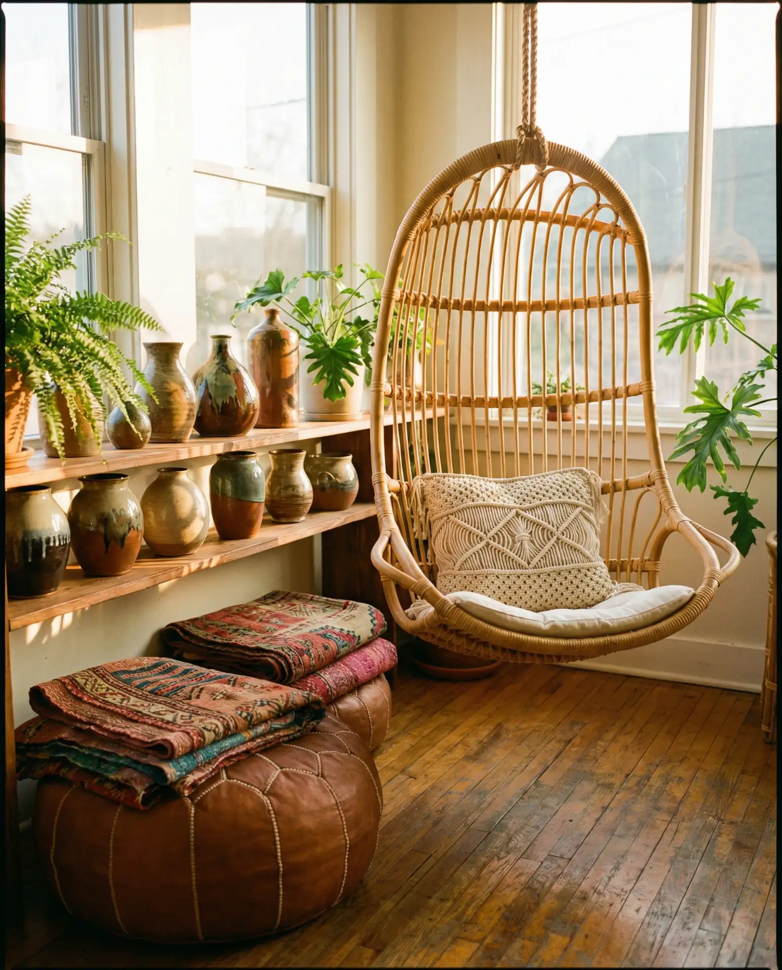 Farmhouse Sunroom with Shiplap Walls 1