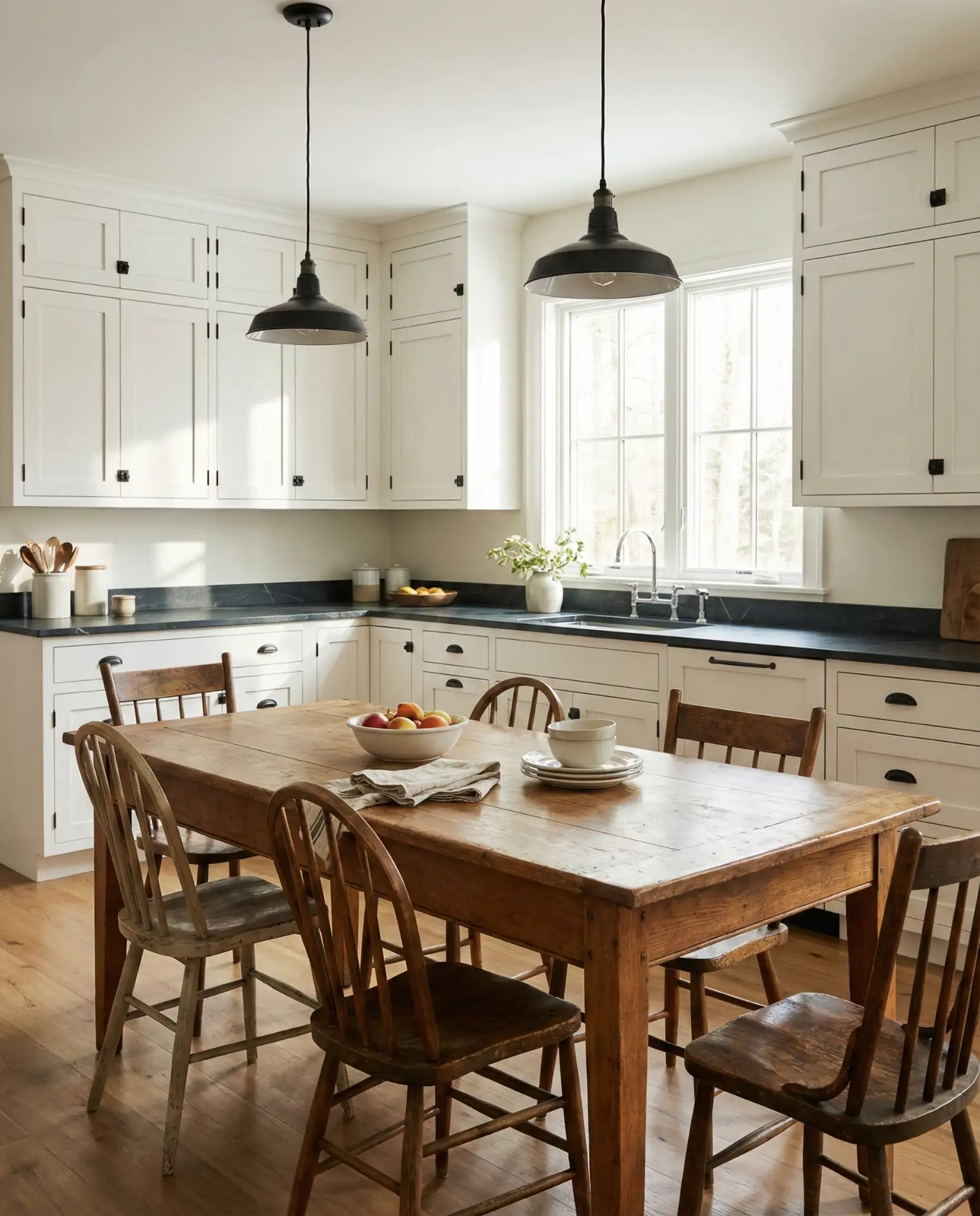 Farmhouse Table in Natural Wood 1