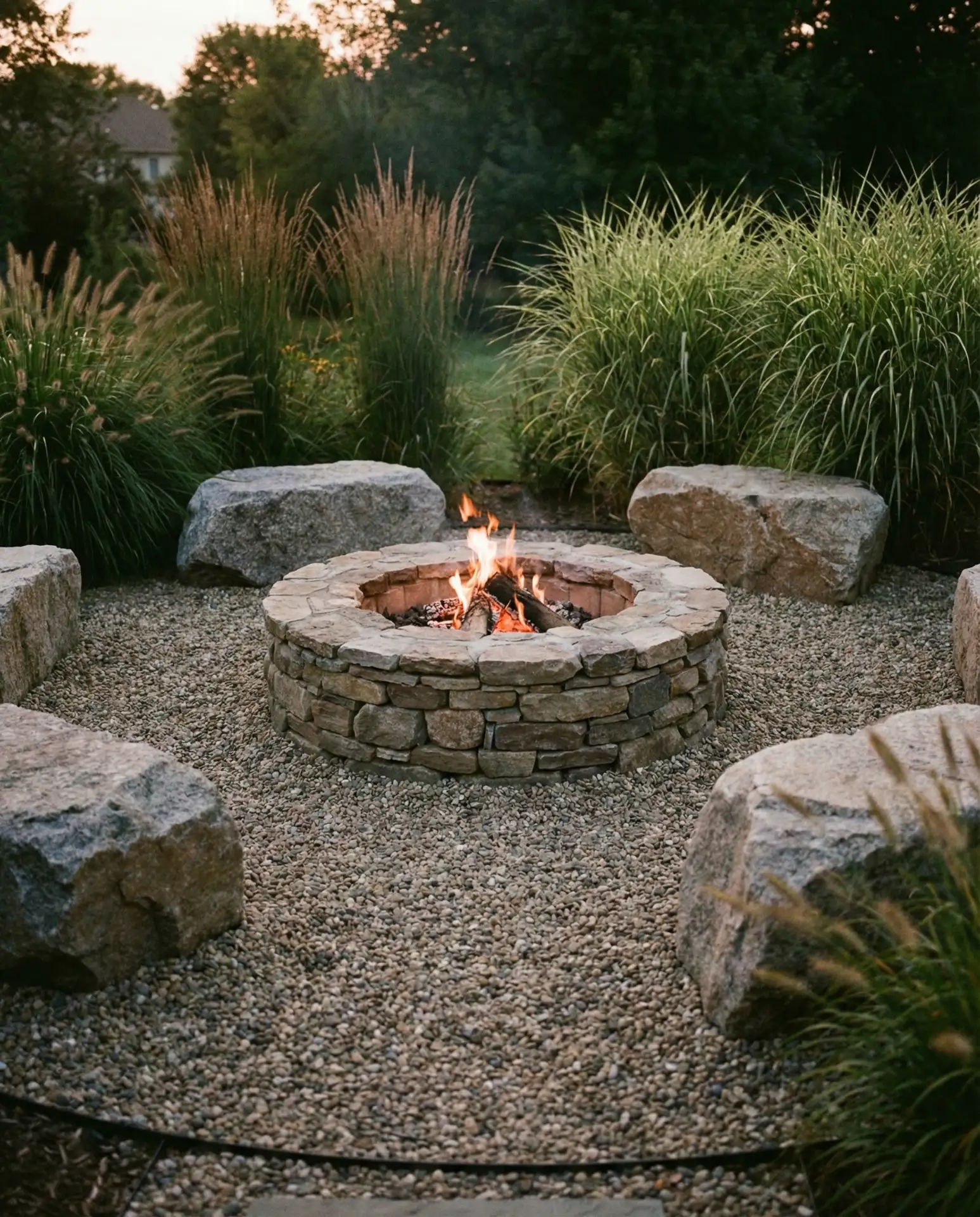 Fire Pit Rock Gathering Space 1