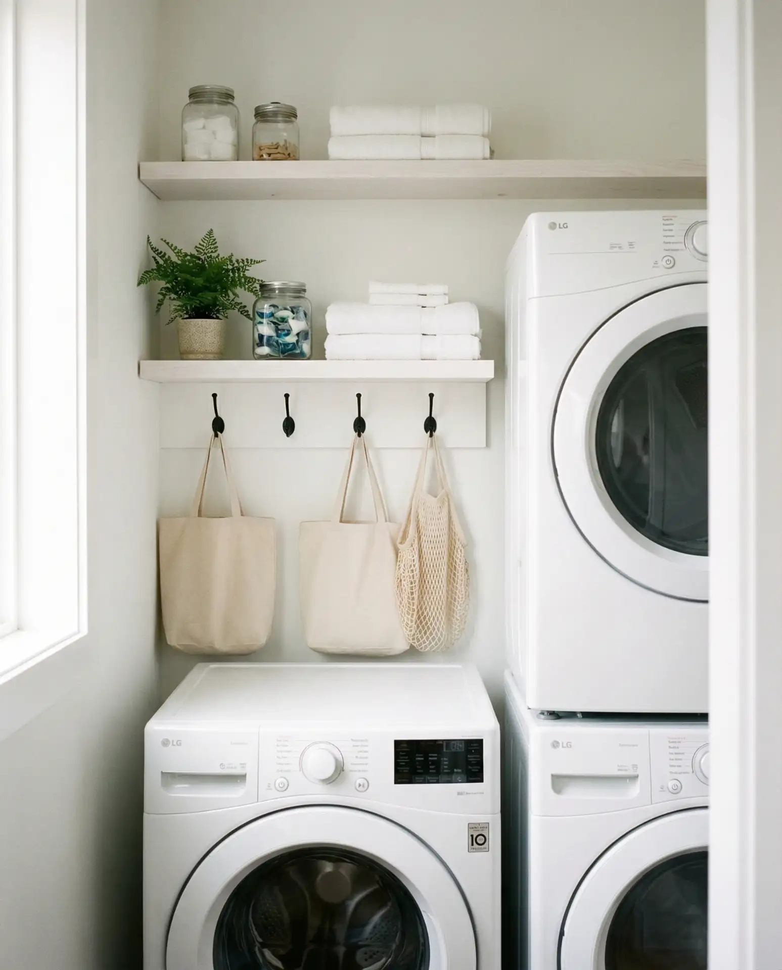 Floating Shelves with Minimalist Hooks 2