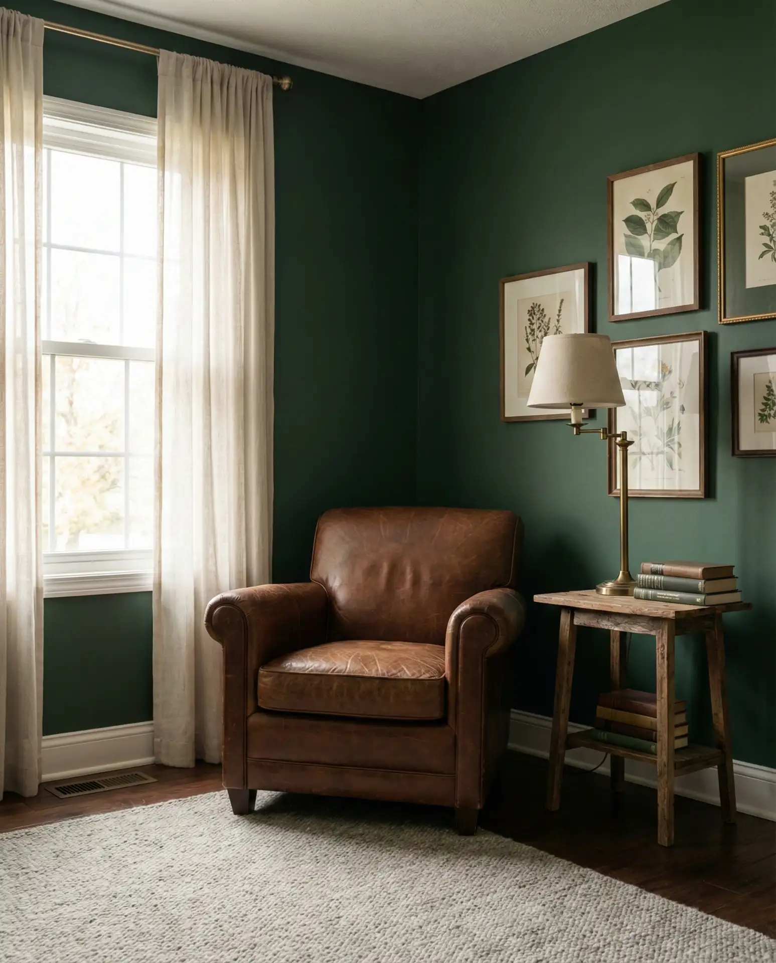 Forest Green with Leather Accents 1