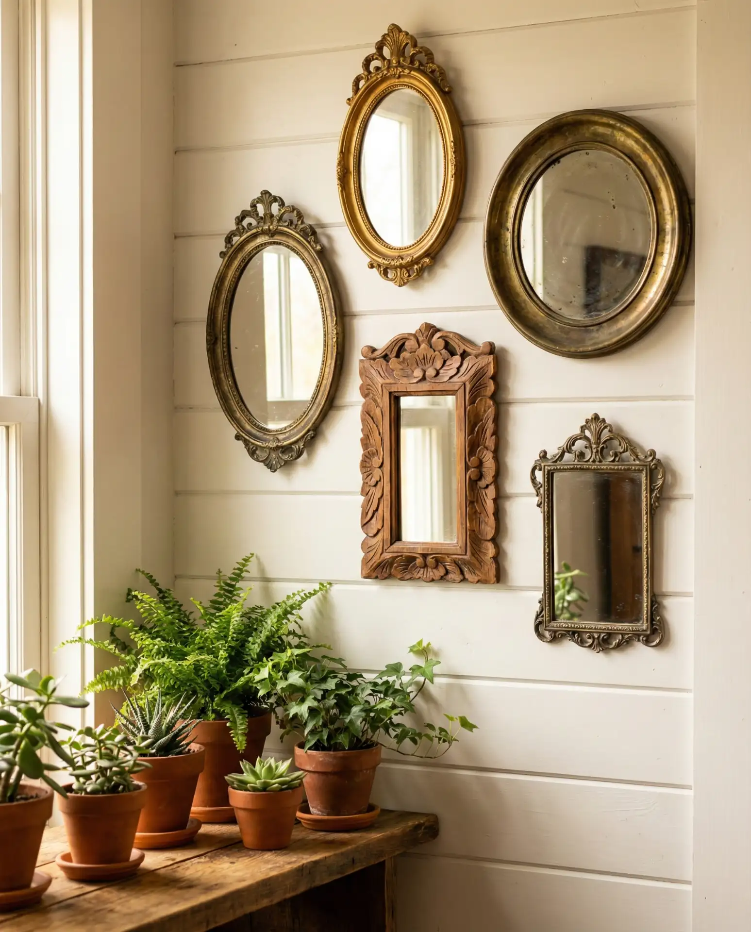 Framed Vintage Mirrors in Clusters 1