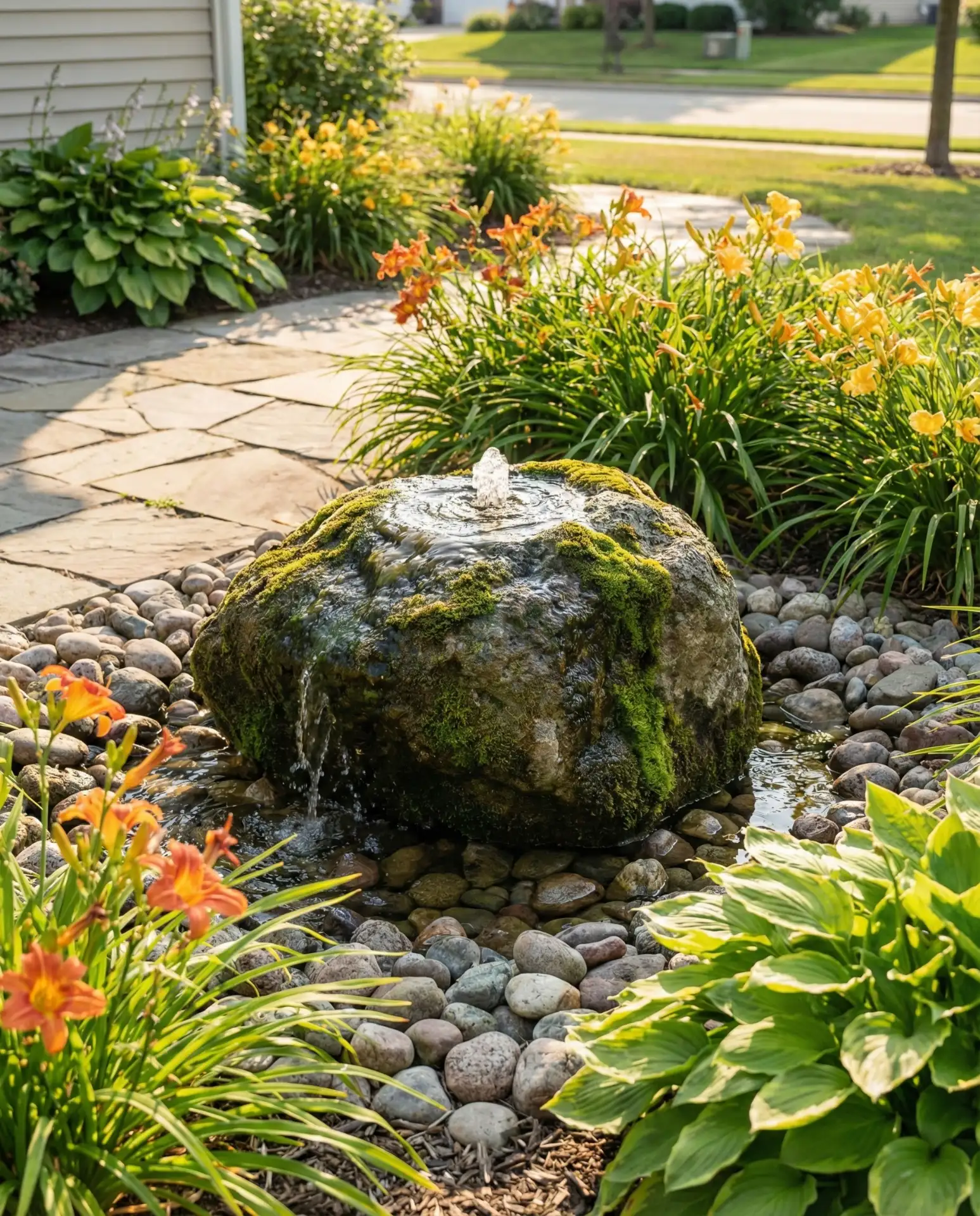 Front Yard Rock Fountain for Instant Curb Appeal 2