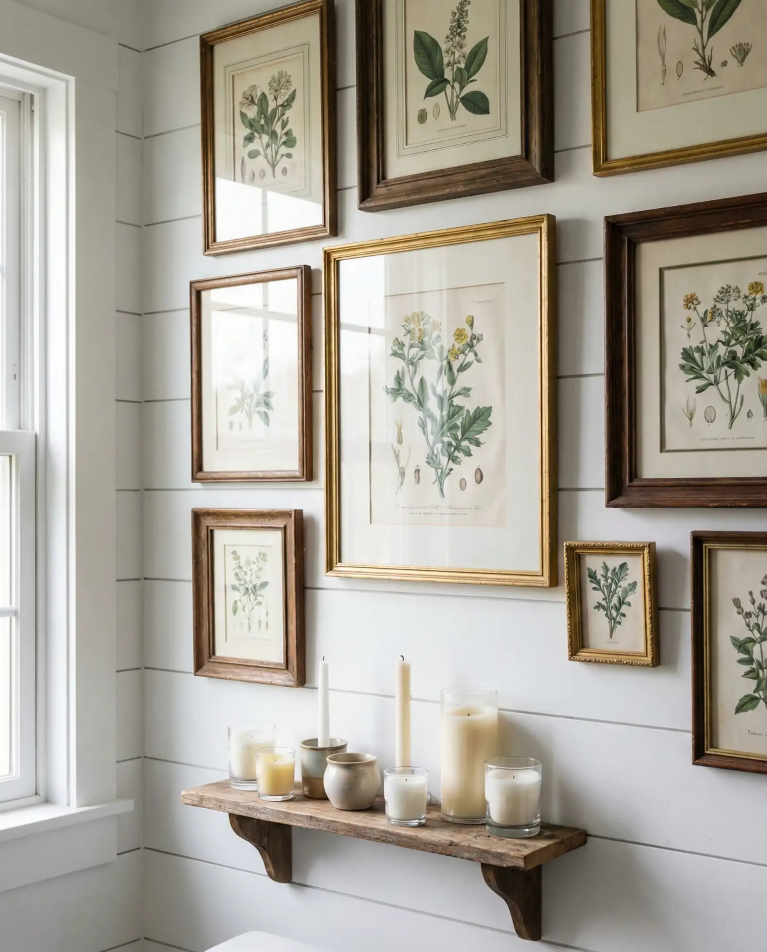 Gallery Wall of Botanical Prints 1
