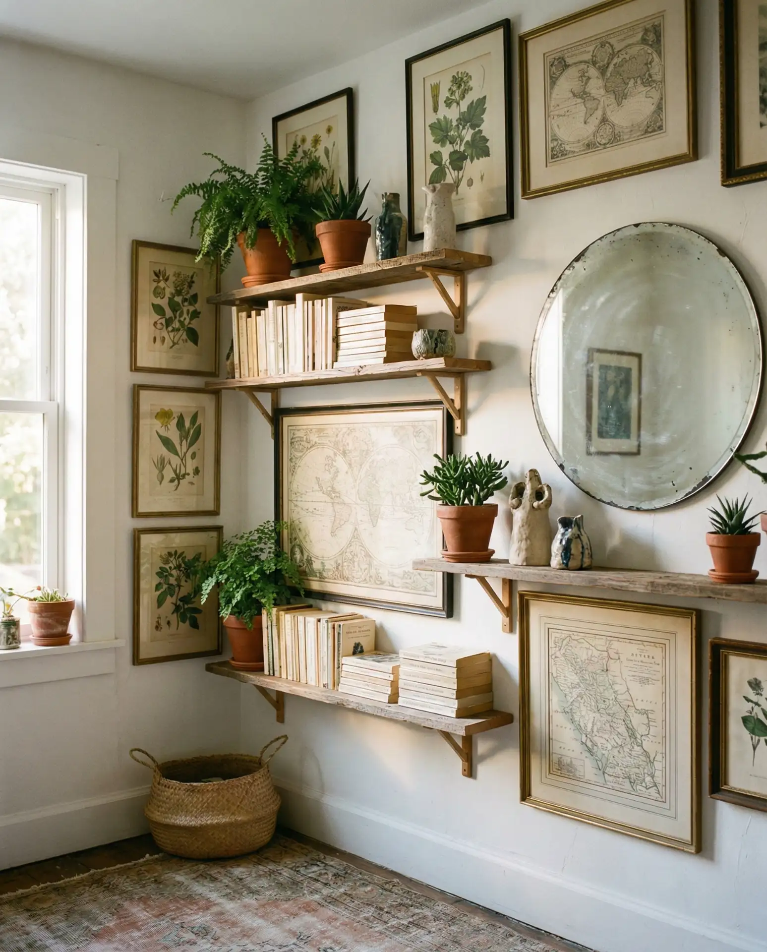 Gallery Wall with Integrated Shelving 2