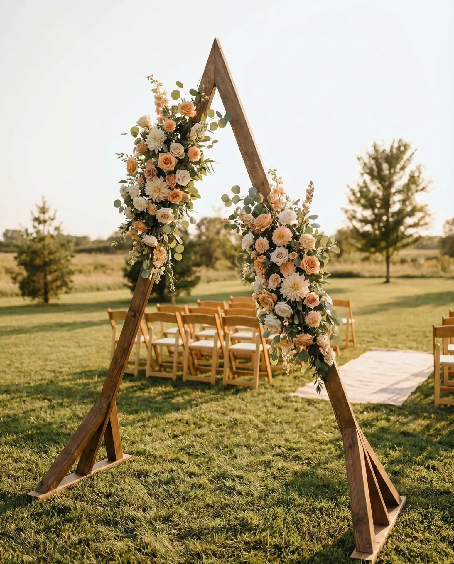 Geometric Arch Backdrops with Asymmetric Florals 1