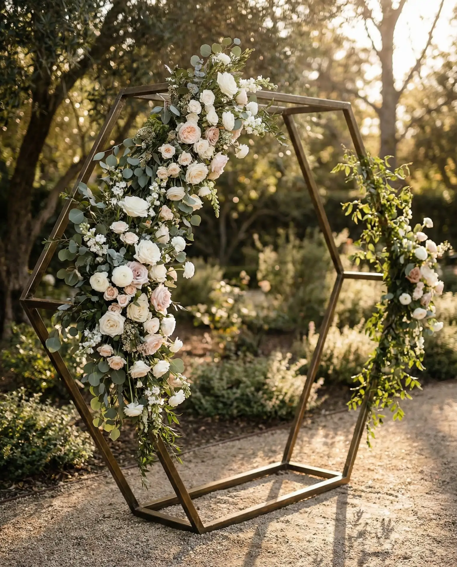 Geometric Arch Backdrops with Asymmetric Florals 2