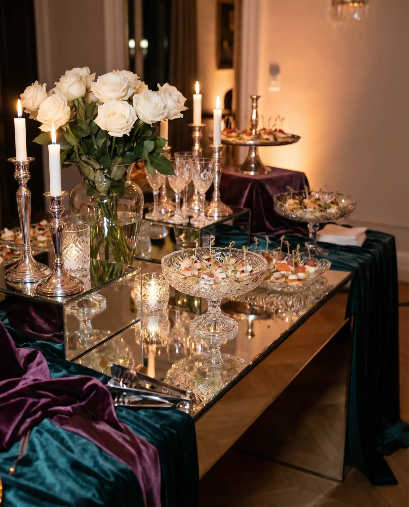 Glamorous Mirrored Buffet for Upscale Events 1