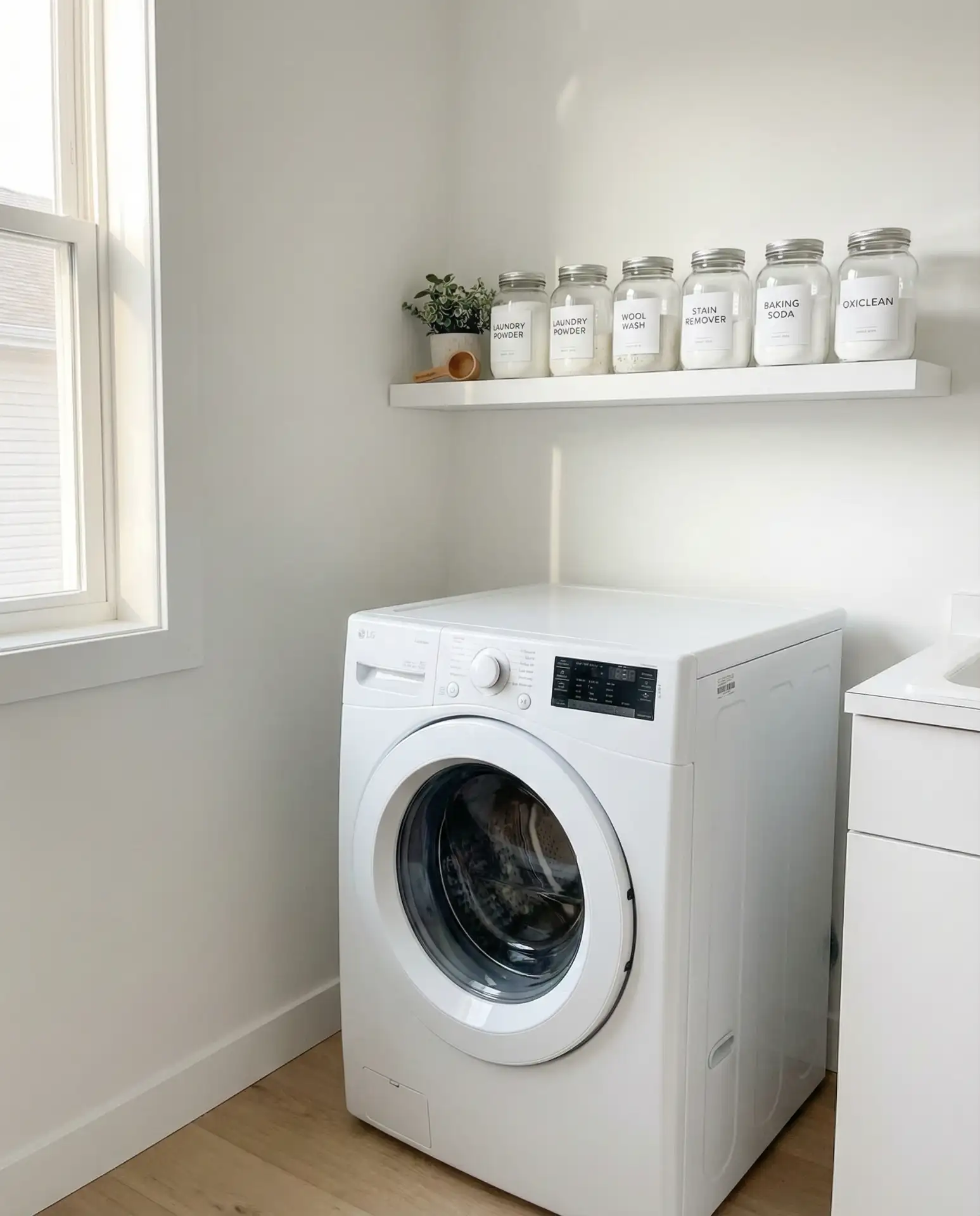 Glass Jar Storage for Detergent and Supplies 2