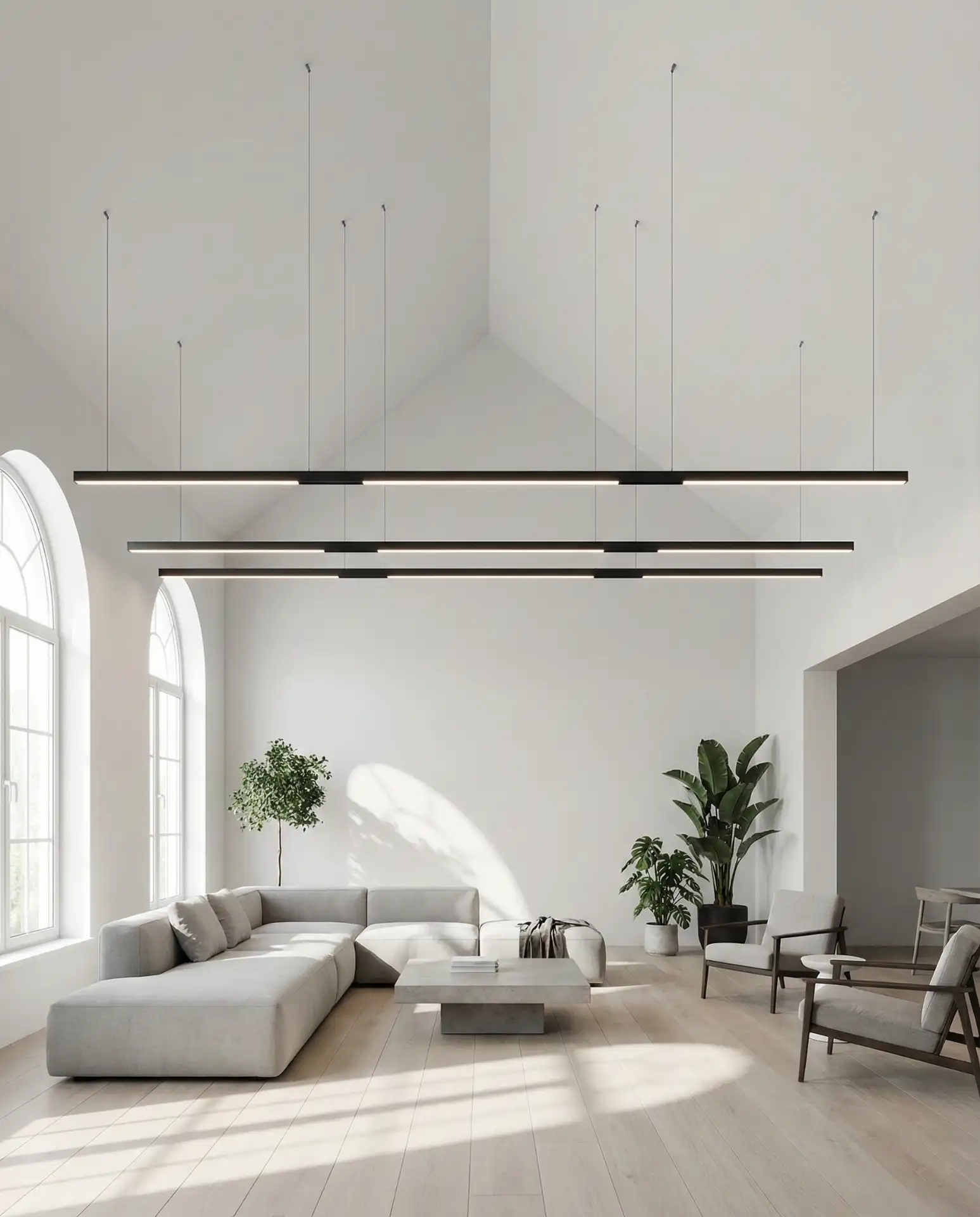 Gray Couch Foundations with Accent Lighting 1