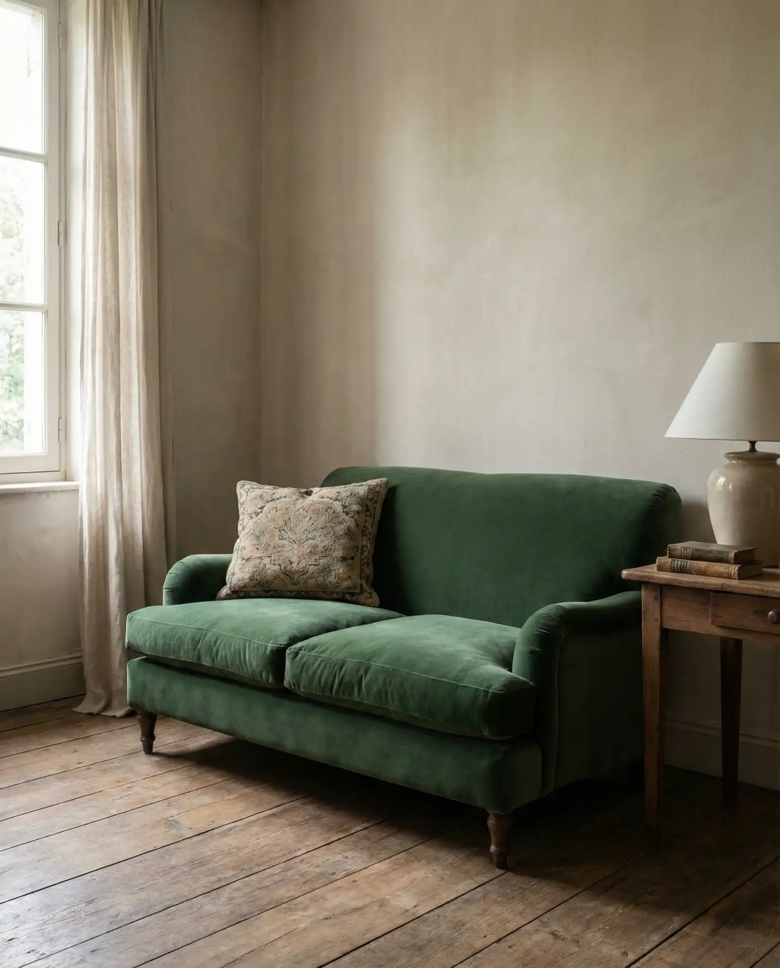 Green Velvet Seating for Luxe Texture 1