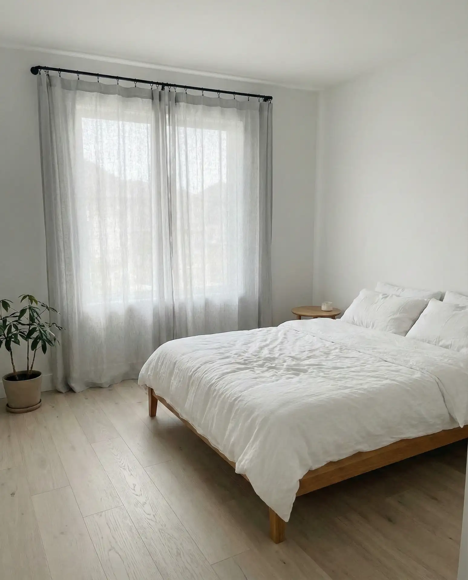 Grey Linen Curtains for Scandinavian Simplicity 1