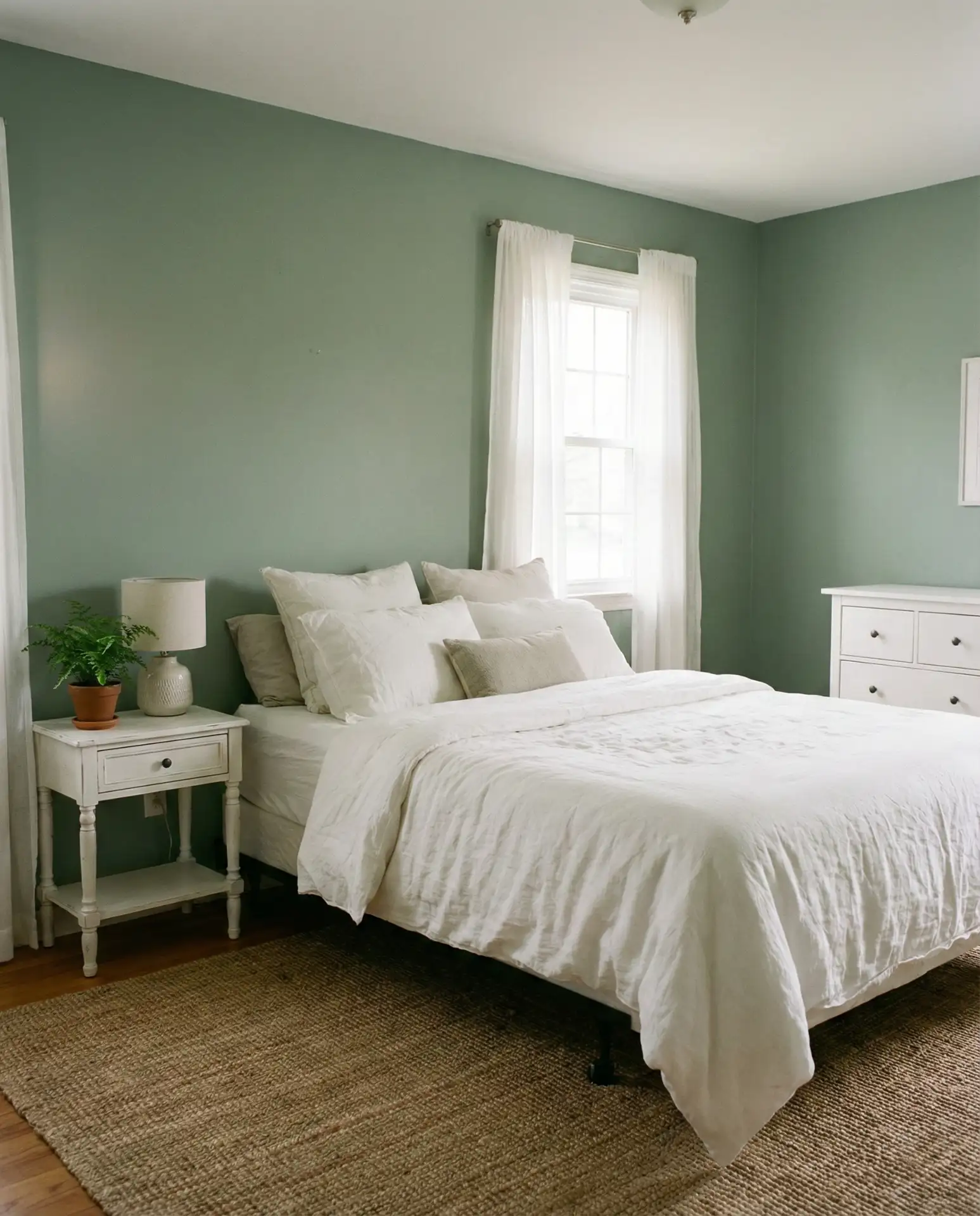 Guest Bedroom Sage and White 2
