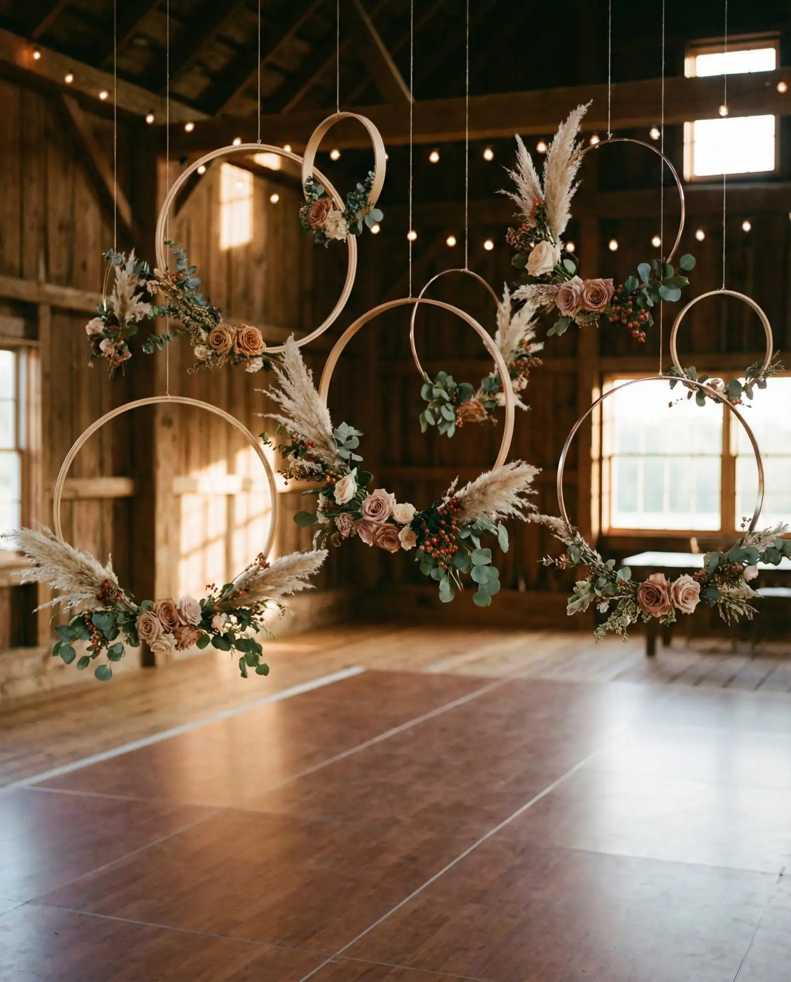 Hanging Floral Hoops and Wreaths 1