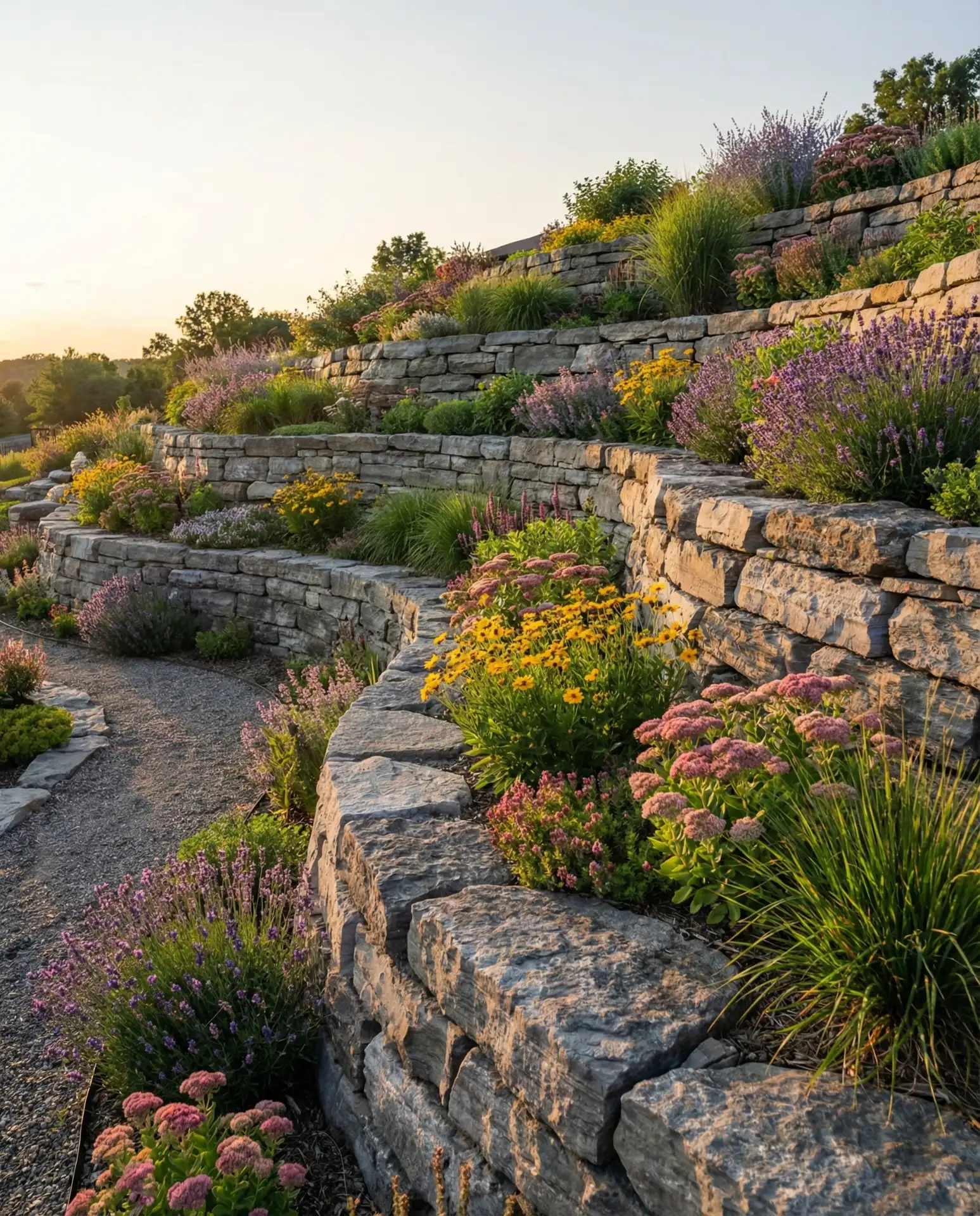 Hillside Terraced Rock Garden 2