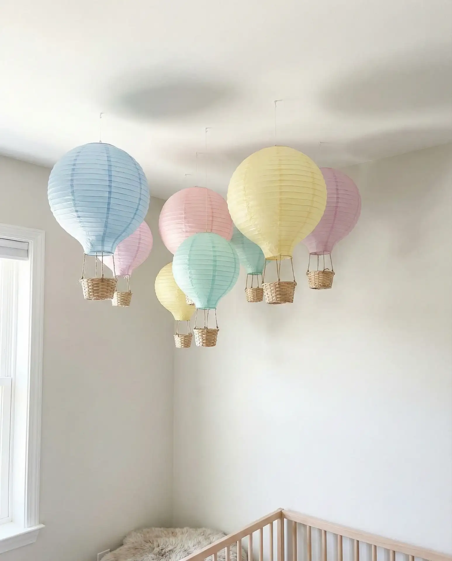 Hot Air Balloon Paper Lanterns Clustered Together 2
