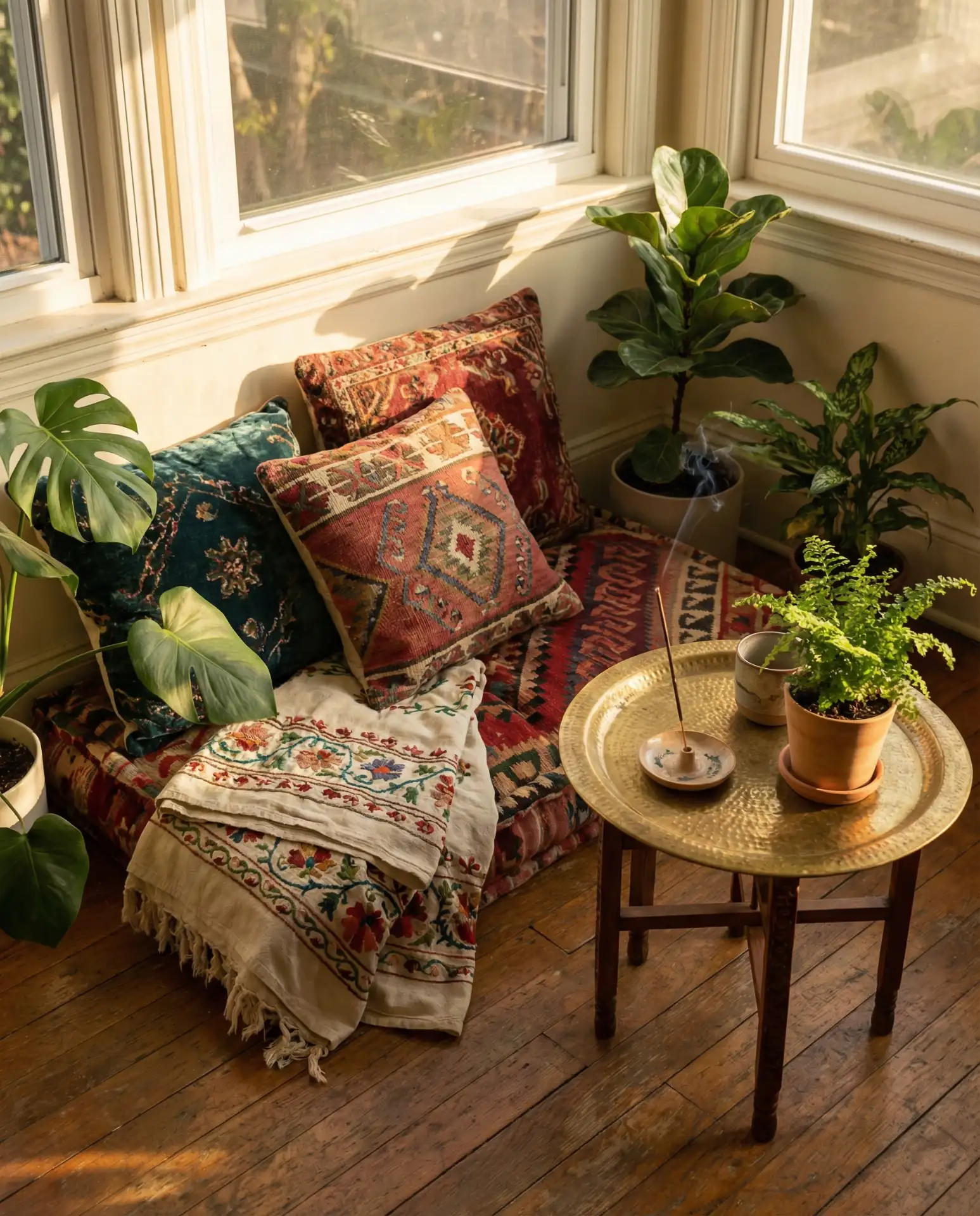 Indoor Bohemian Lounge with Floor Seating 1