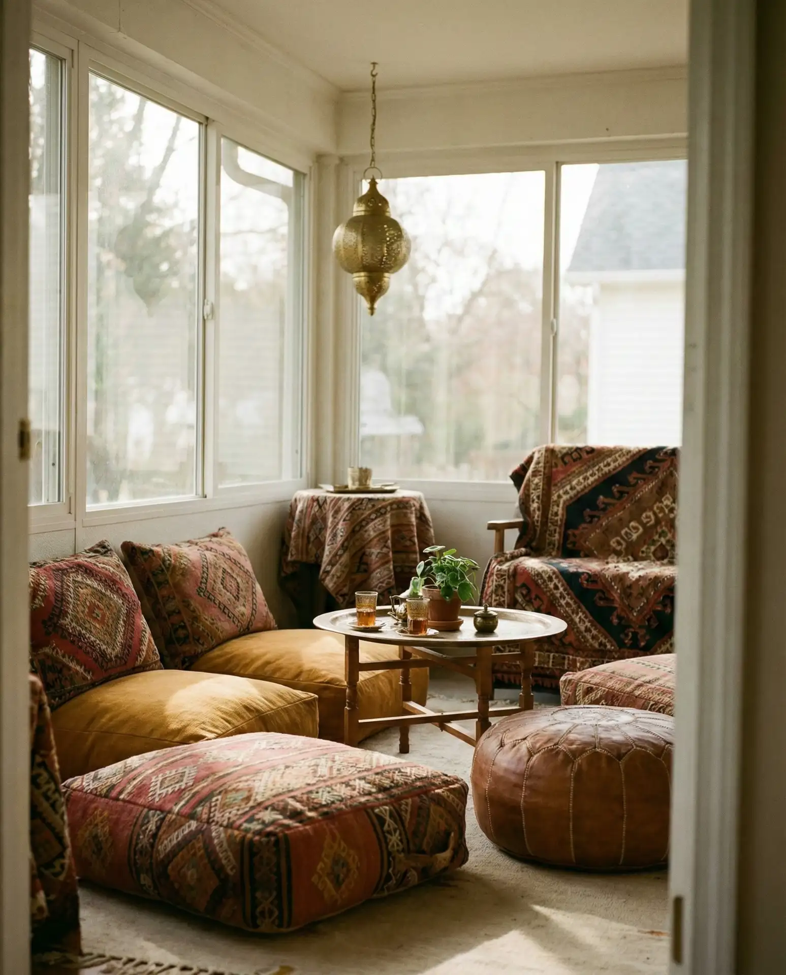 Indoor Bohemian Lounge with Floor Seating 2