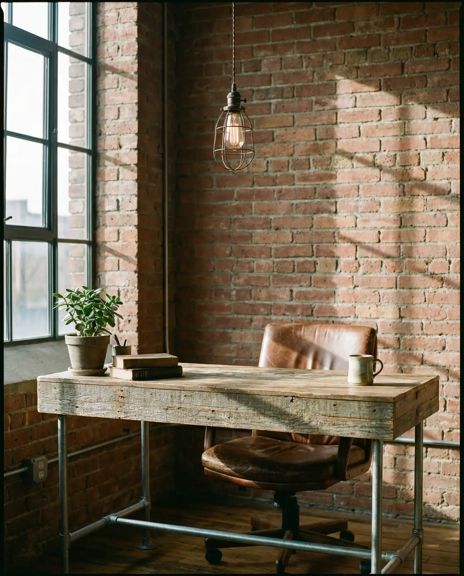 Industrial Loft Workspace with Exposed Elements 2