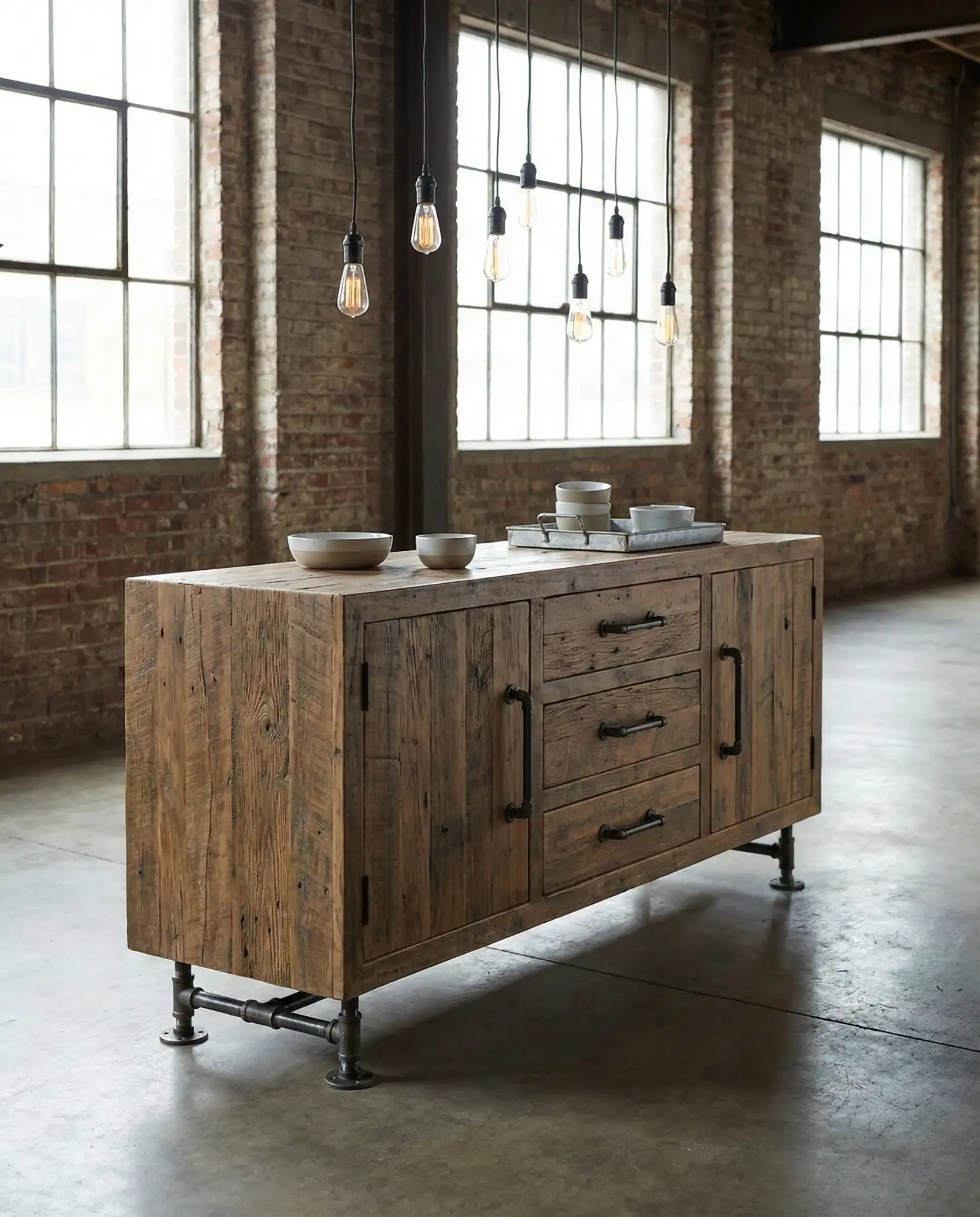 Industrial Pipe and Wood Buffet Station 2