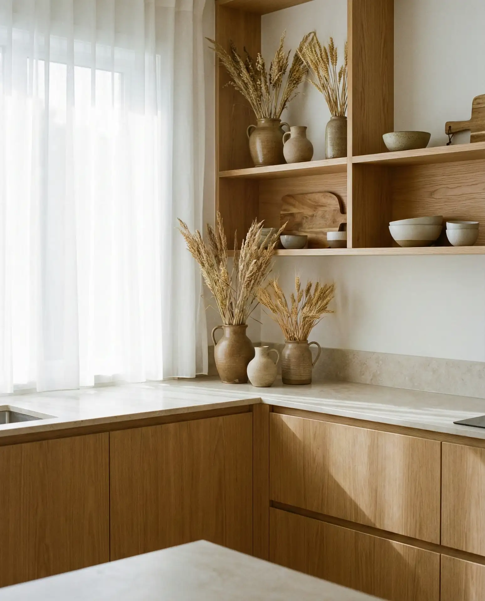 Japandi-Inspired Natural Wood Cabinetry 1