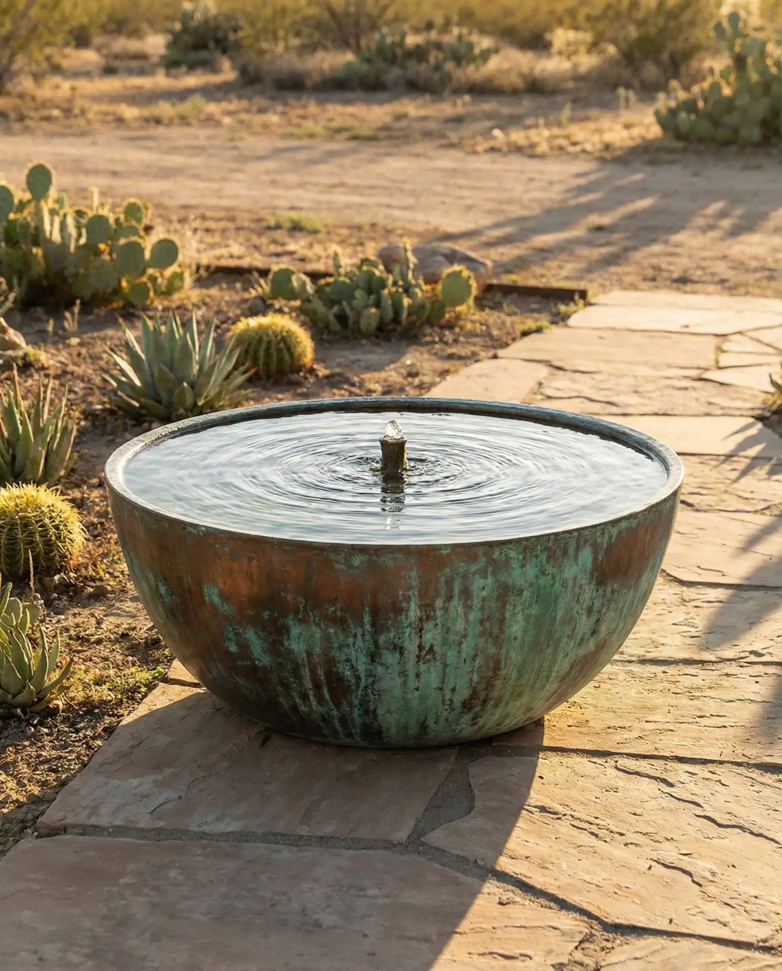 Large Copper Basin Fountain for Statement Landscapes 2