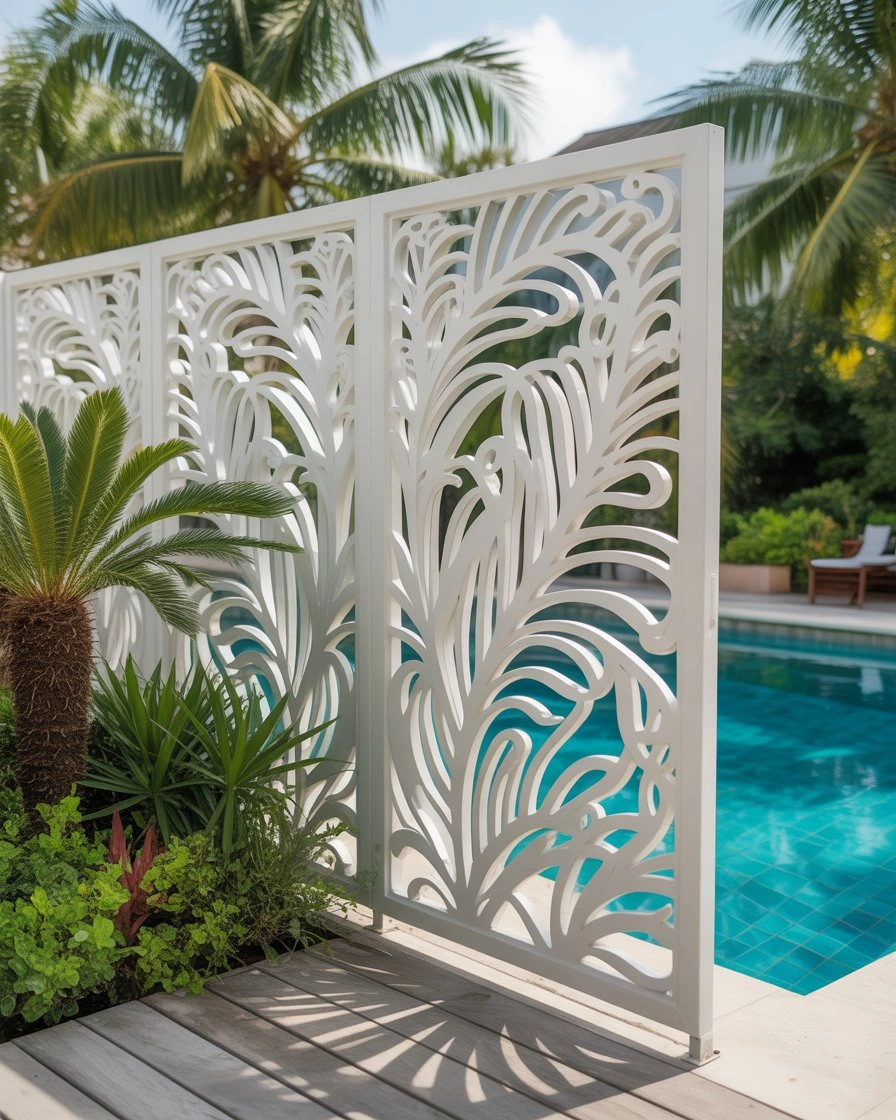 Laser-Cut Aluminum with Botanical Motifs 2