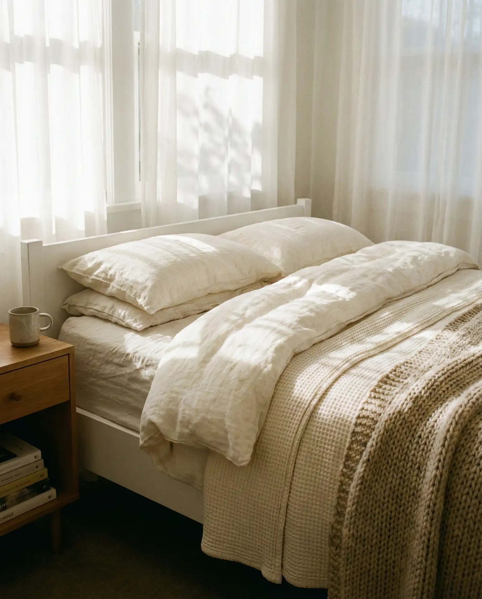 Layered White Linens with Natural Texture 1