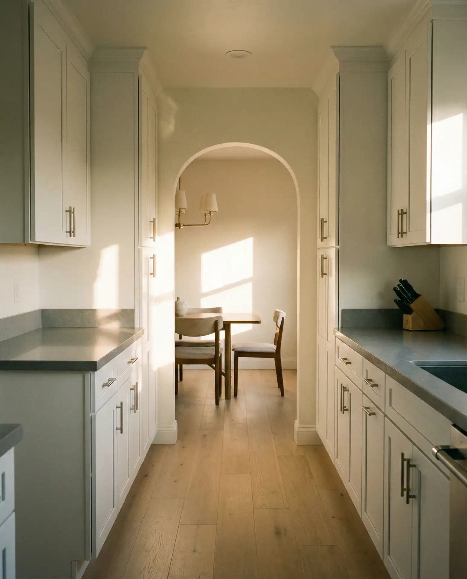 Layout Floor Plans with White Cabinets and Open Ends 1