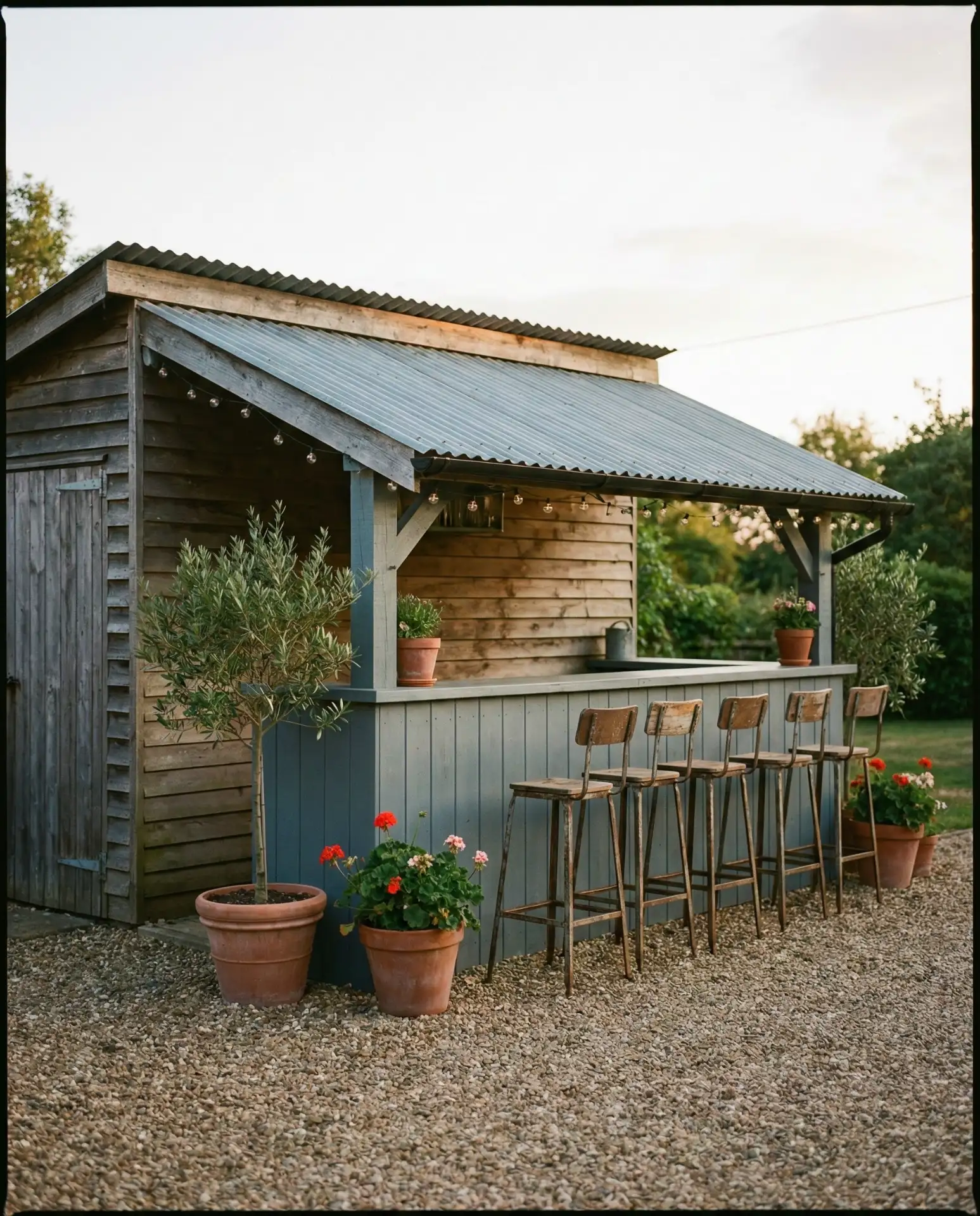 Lean-To Bar Attached to Garage or Shed 2
