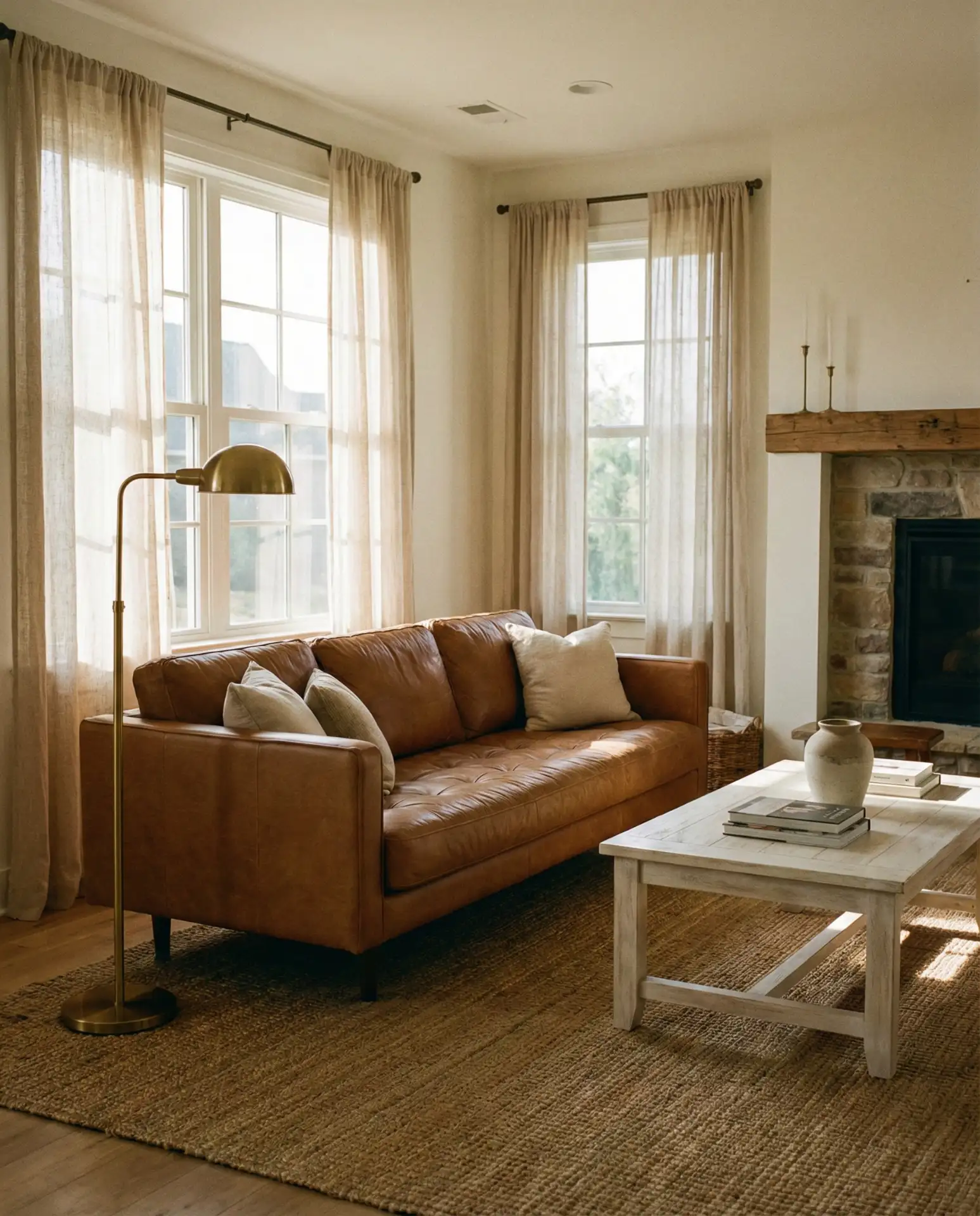 Leather Couch as a Masculine Anchor 1