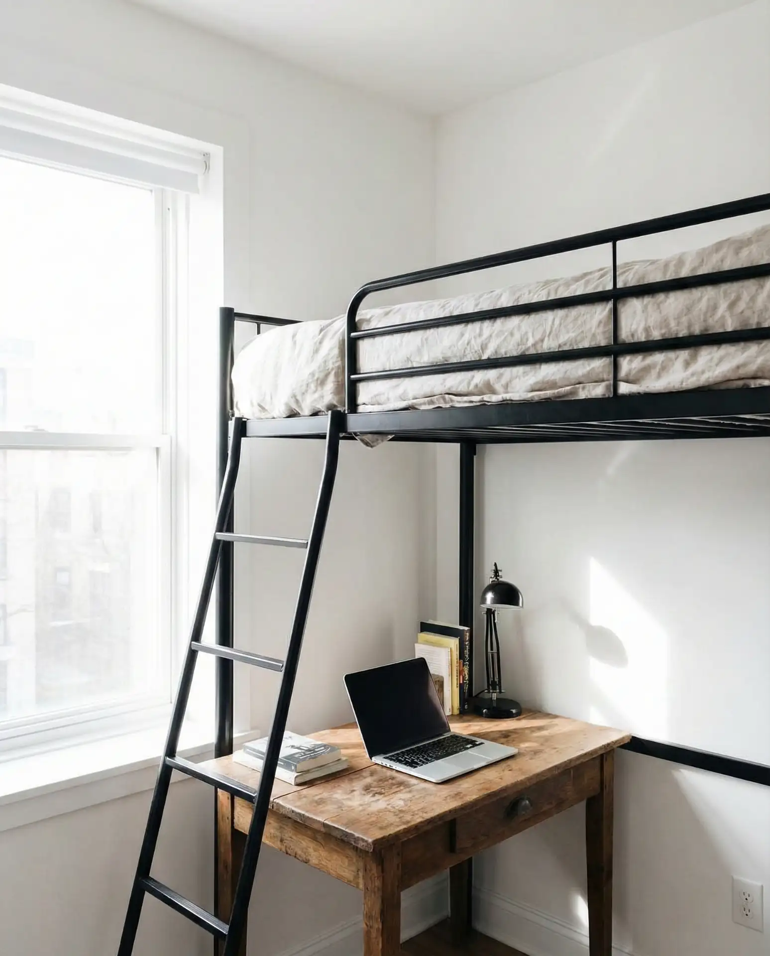 Lofted Bed with Desk Underneath 2