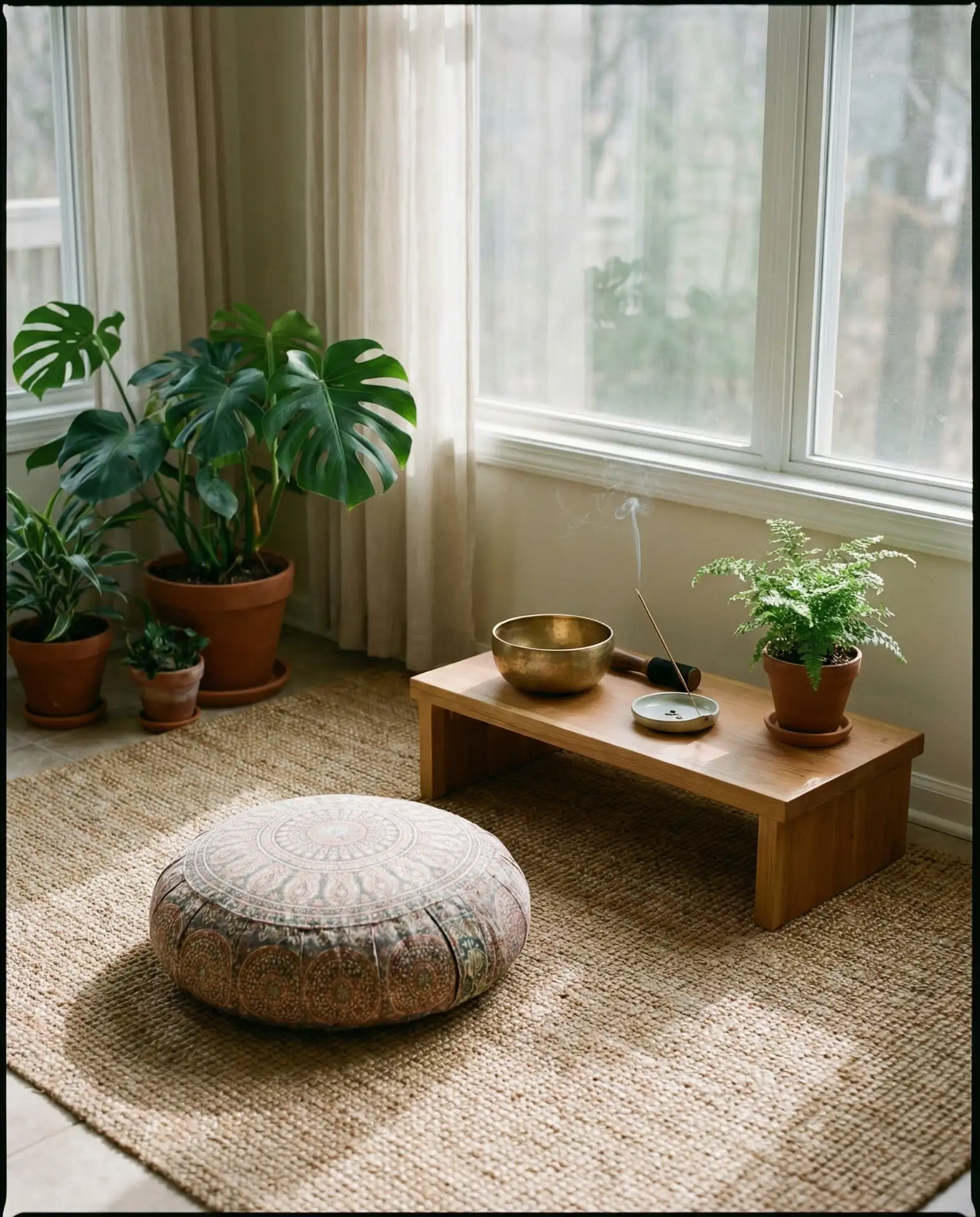 Meditation Corner with Floor Cushions 2