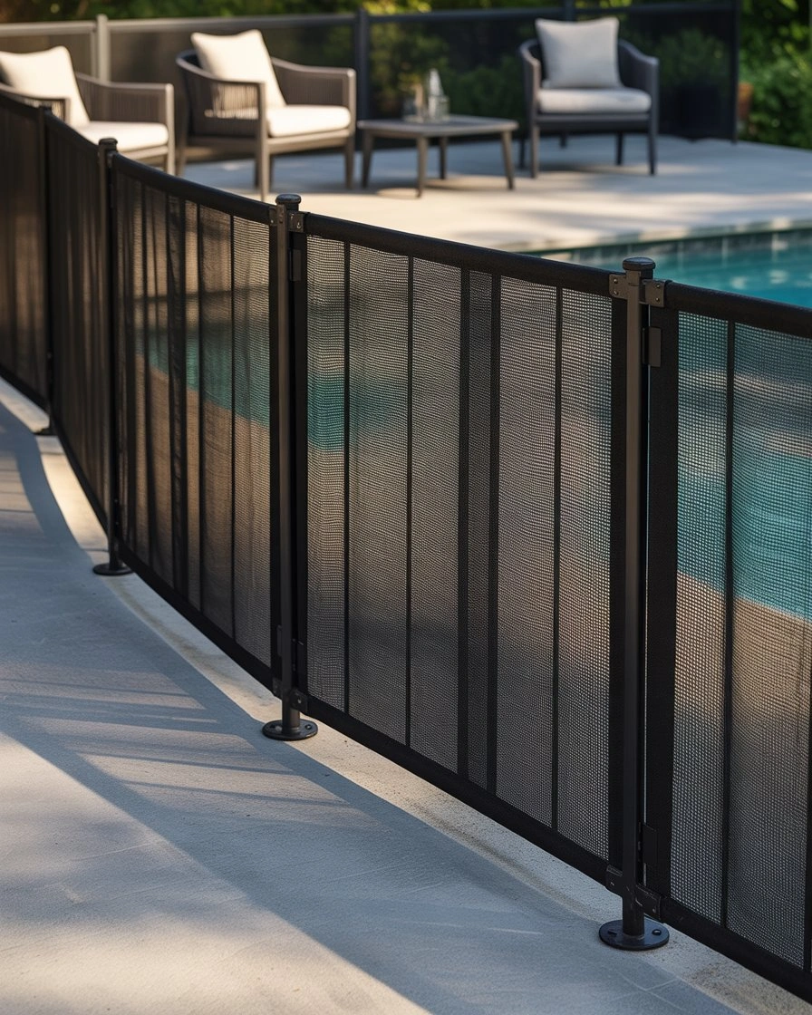 Mesh Safety Fence with Removable Panels 1