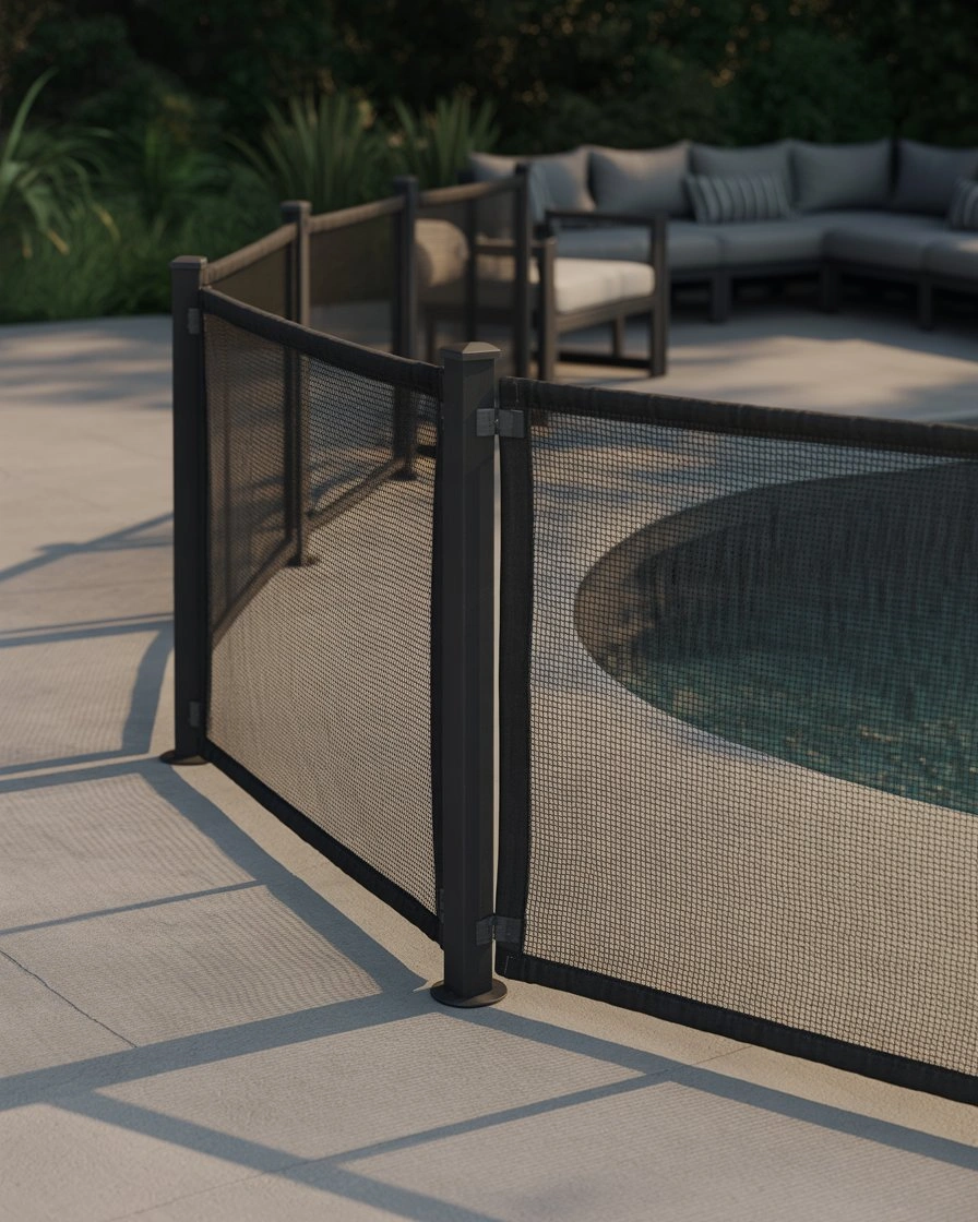 Mesh Safety Fence with Removable Panels 2