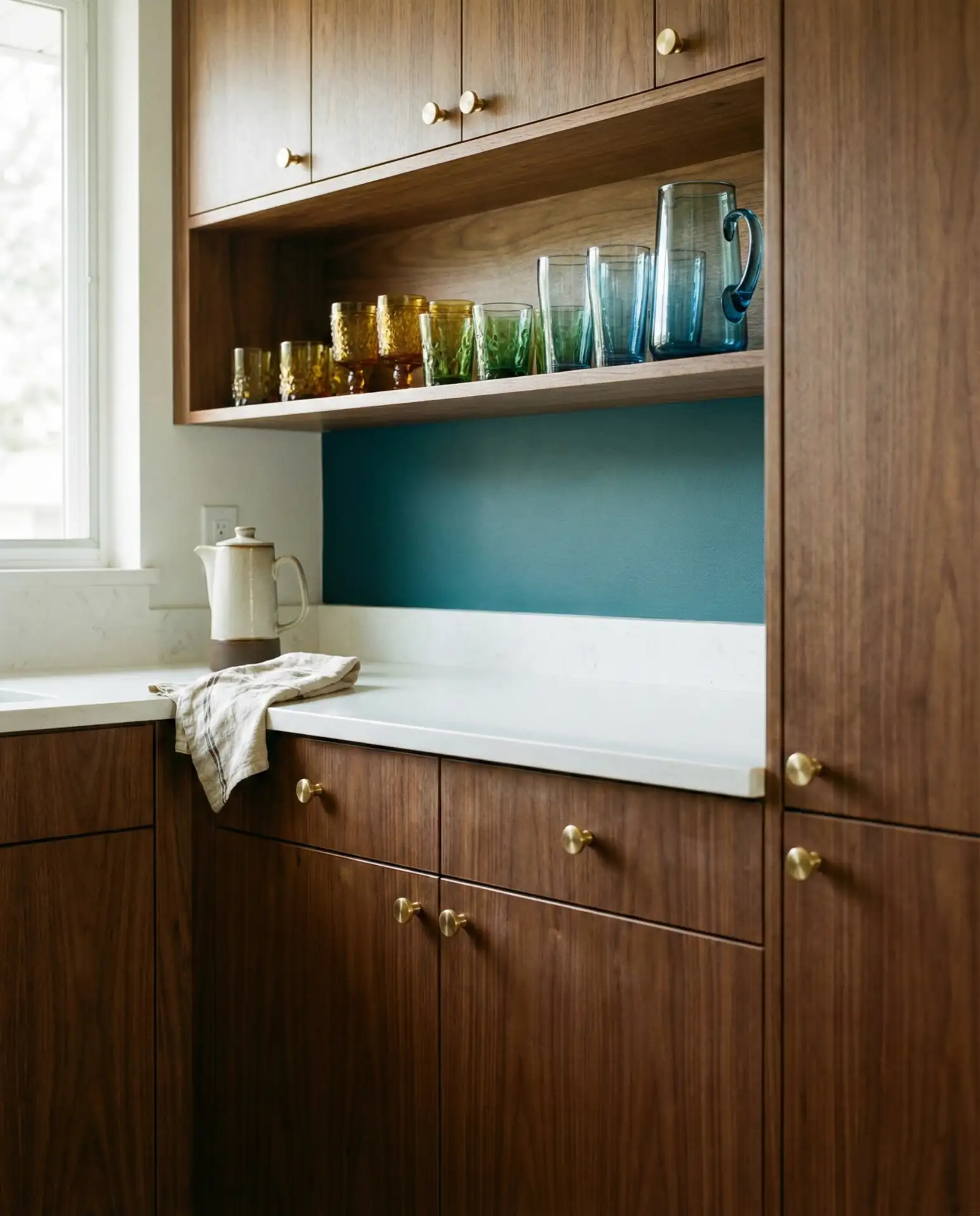 Mid-Century Modern with Walnut and Teal 1