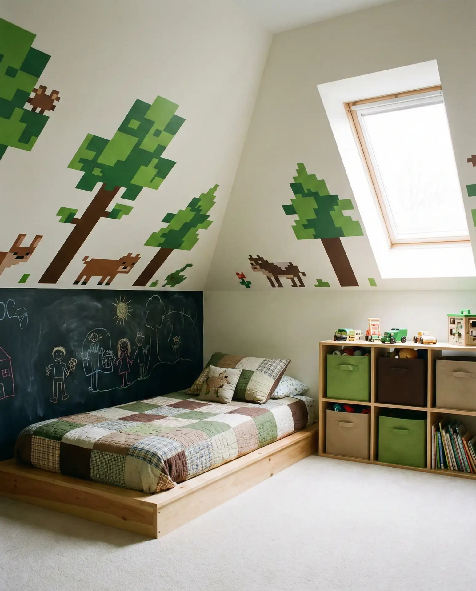 Minecraft-Inspired Kids' Attic 1