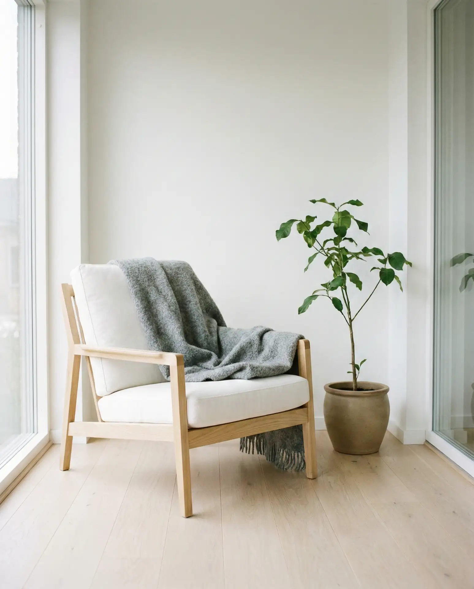 Minimalist Sunroom with Scandinavian Influence 1