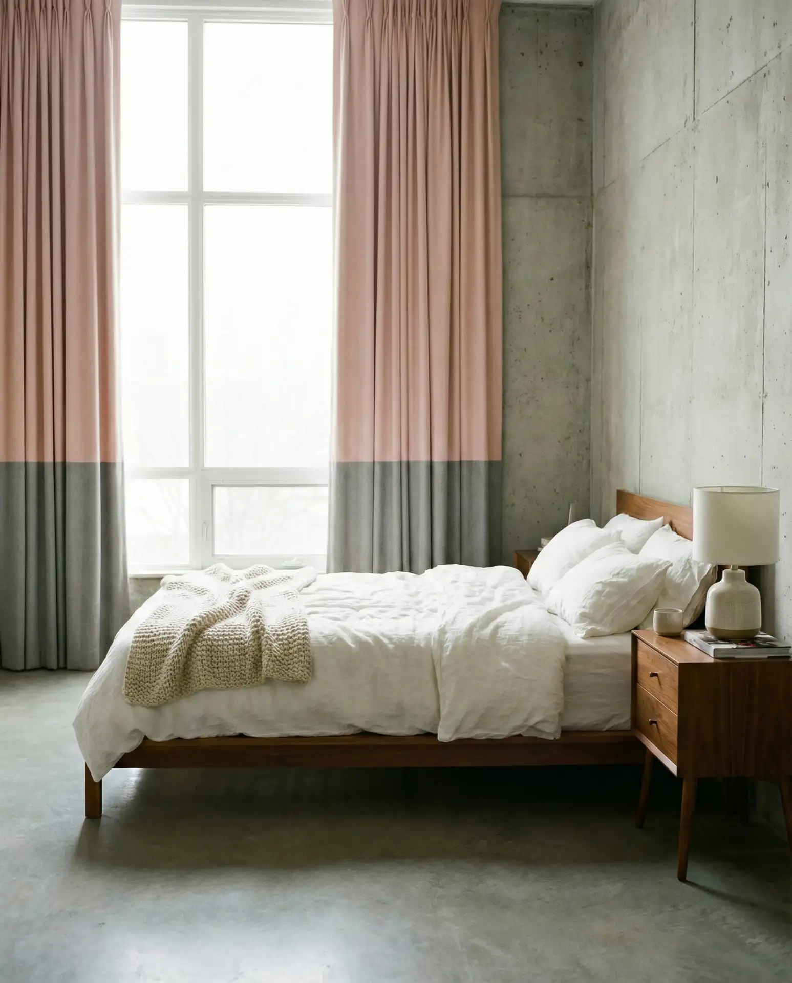 Modern Color Schemes with Two-Tone Curtains 1