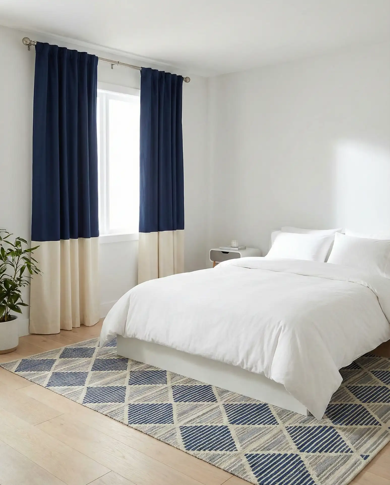 Modern Color Schemes with Two-Tone Curtains 2