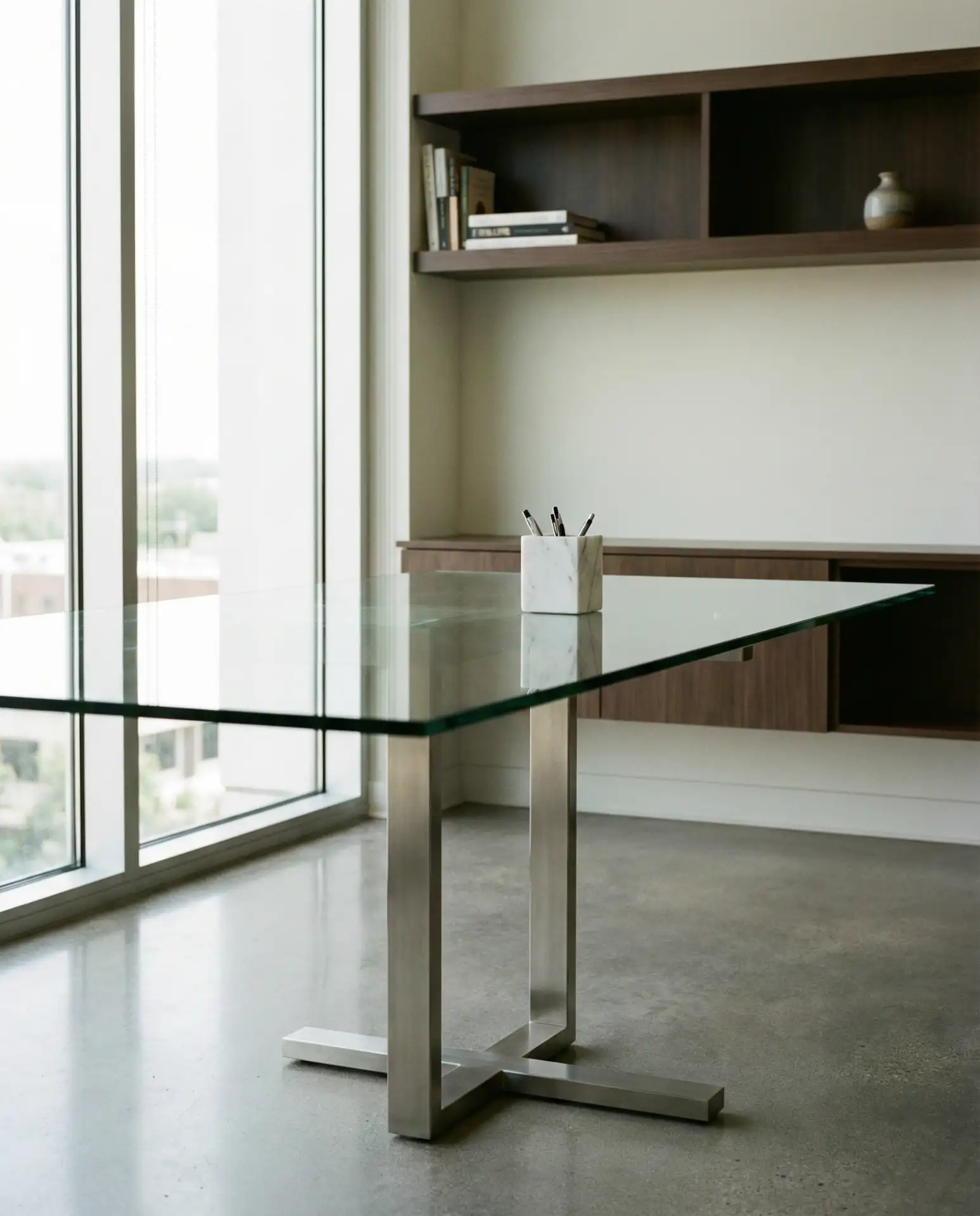 Modern Minimalist Glass and Steel 2