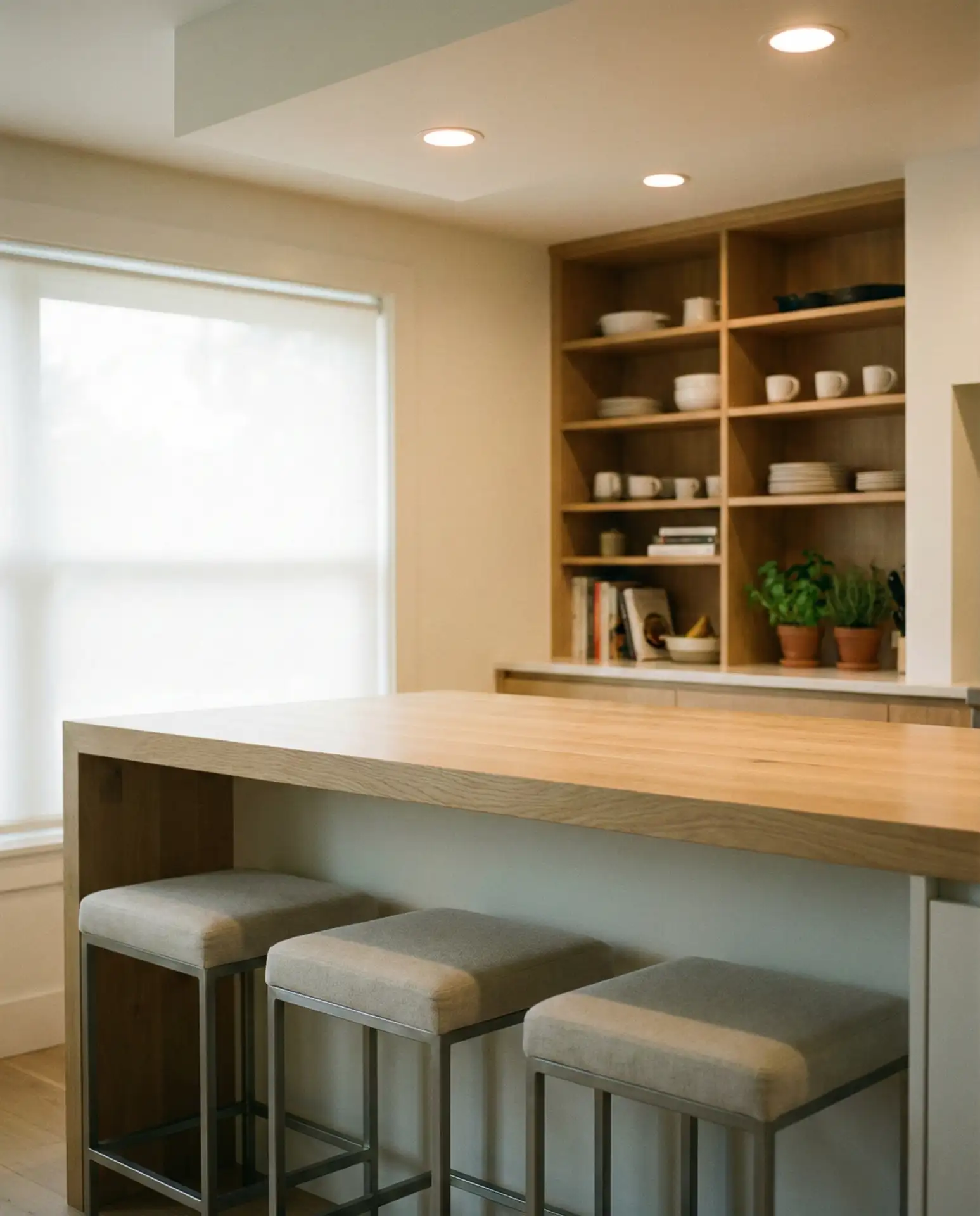 Modern Minimalist Island with Integrated Seating 2