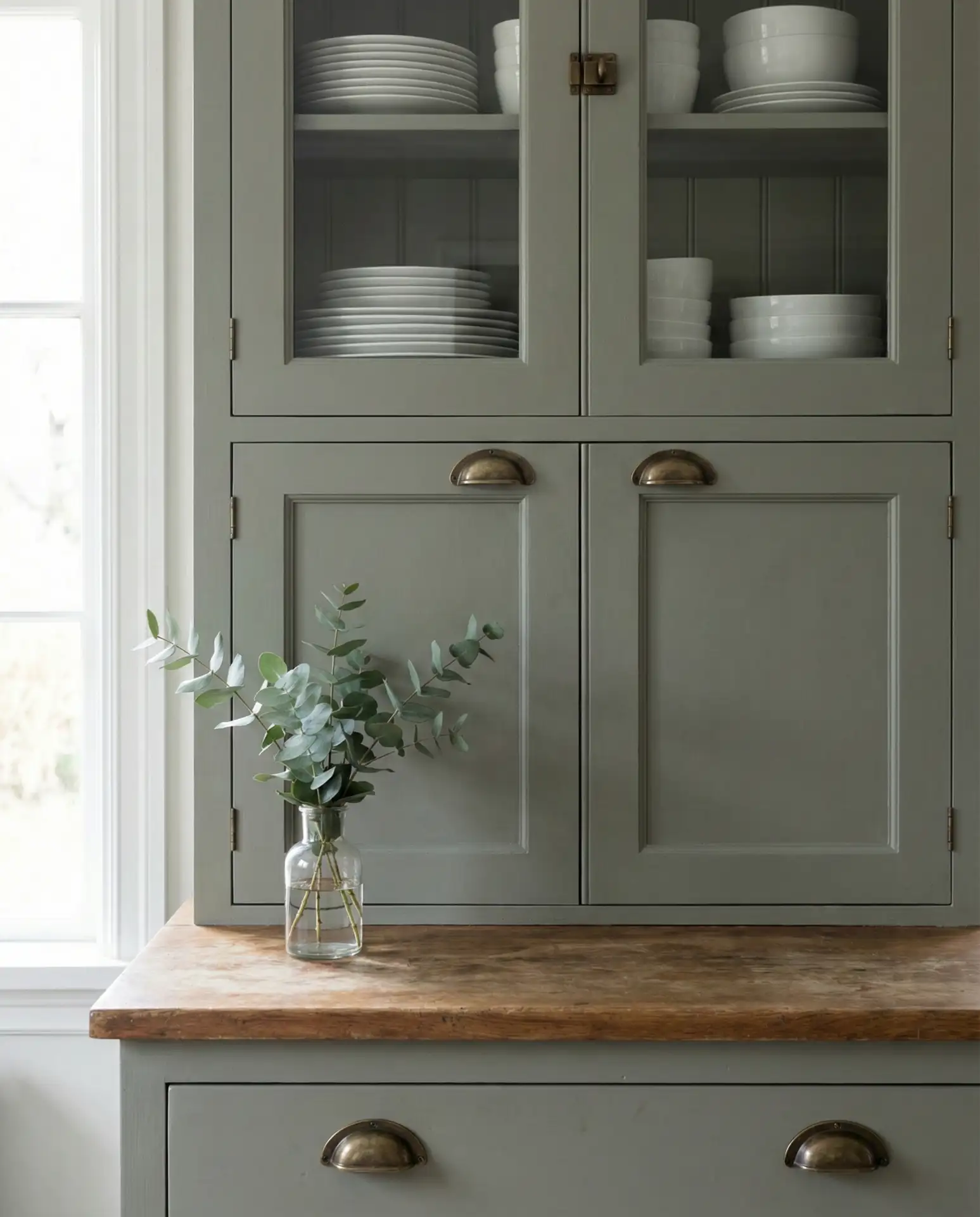 Moody Green-Gray on Full Cabinet Run 1