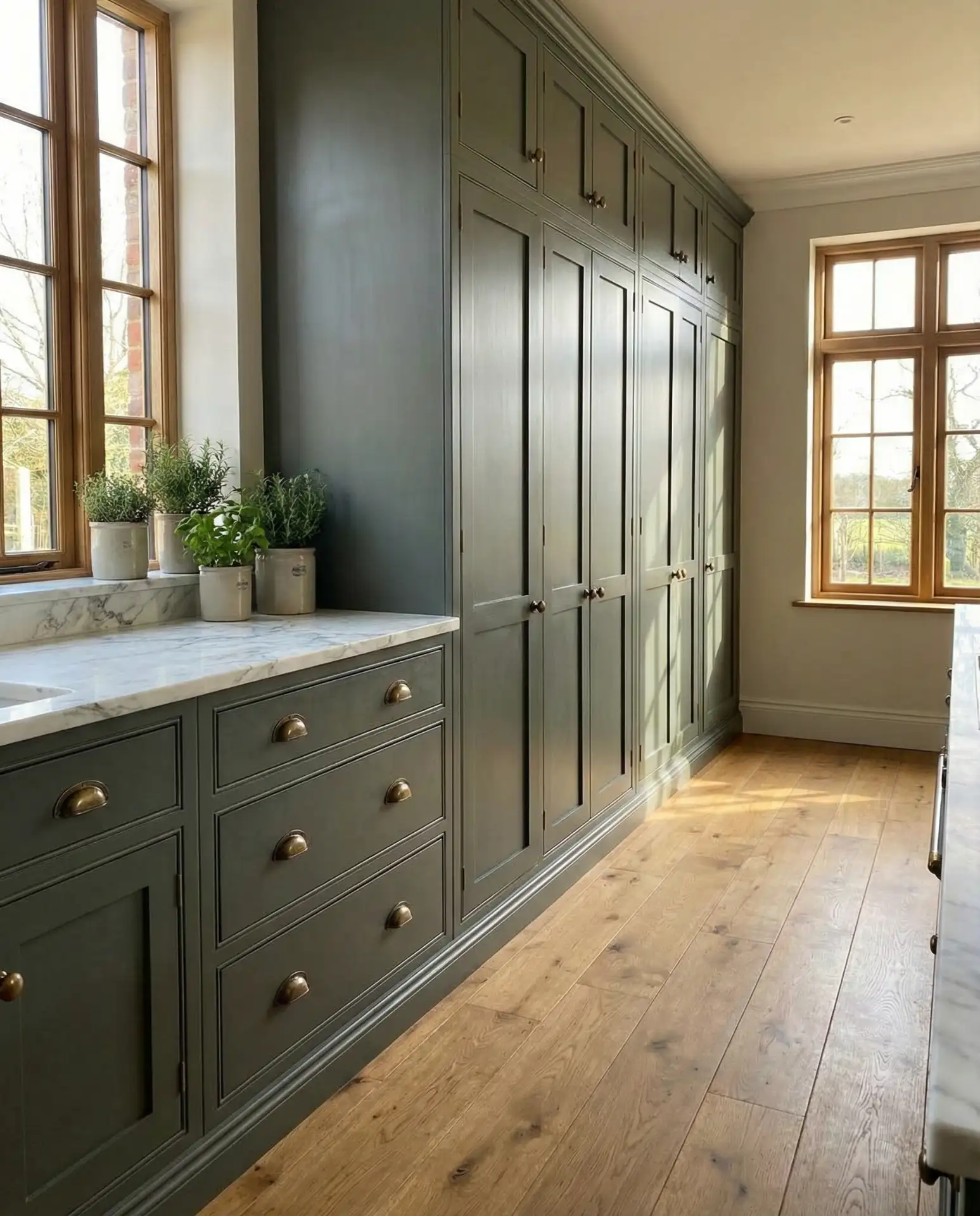 Moody Green-Gray on Full Cabinet Run 2