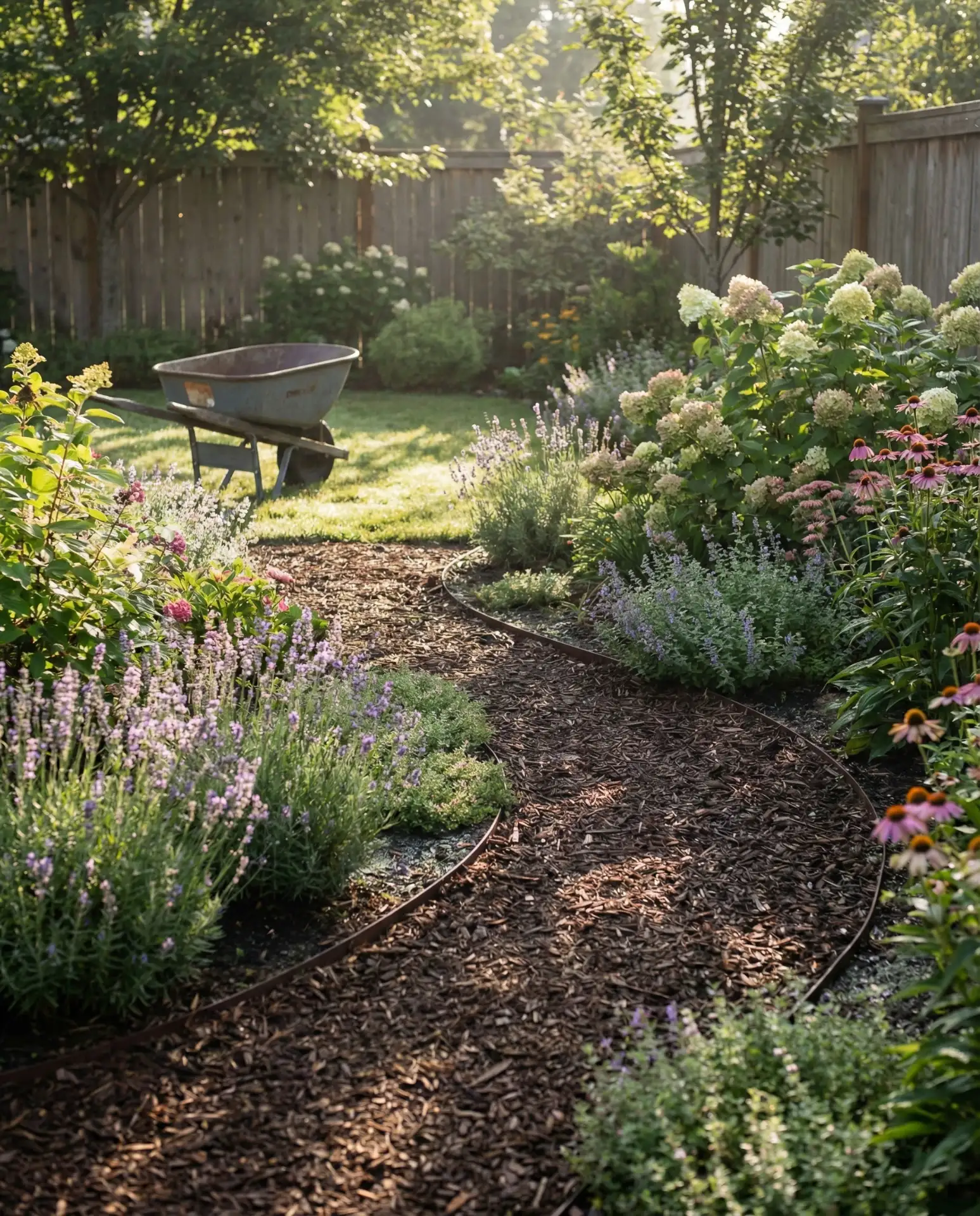 Mulch Pathways Between Garden Beds 1