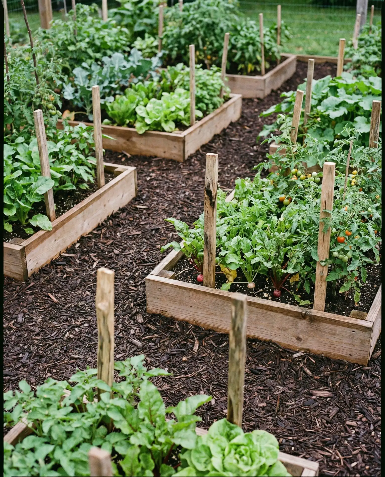 Mulch Pathways Between Garden Beds 2