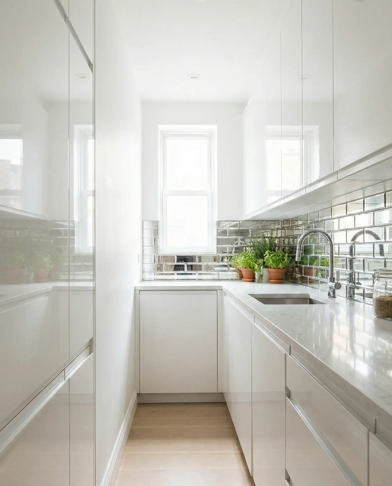 Narrow Galley with Reflective Surfaces 2